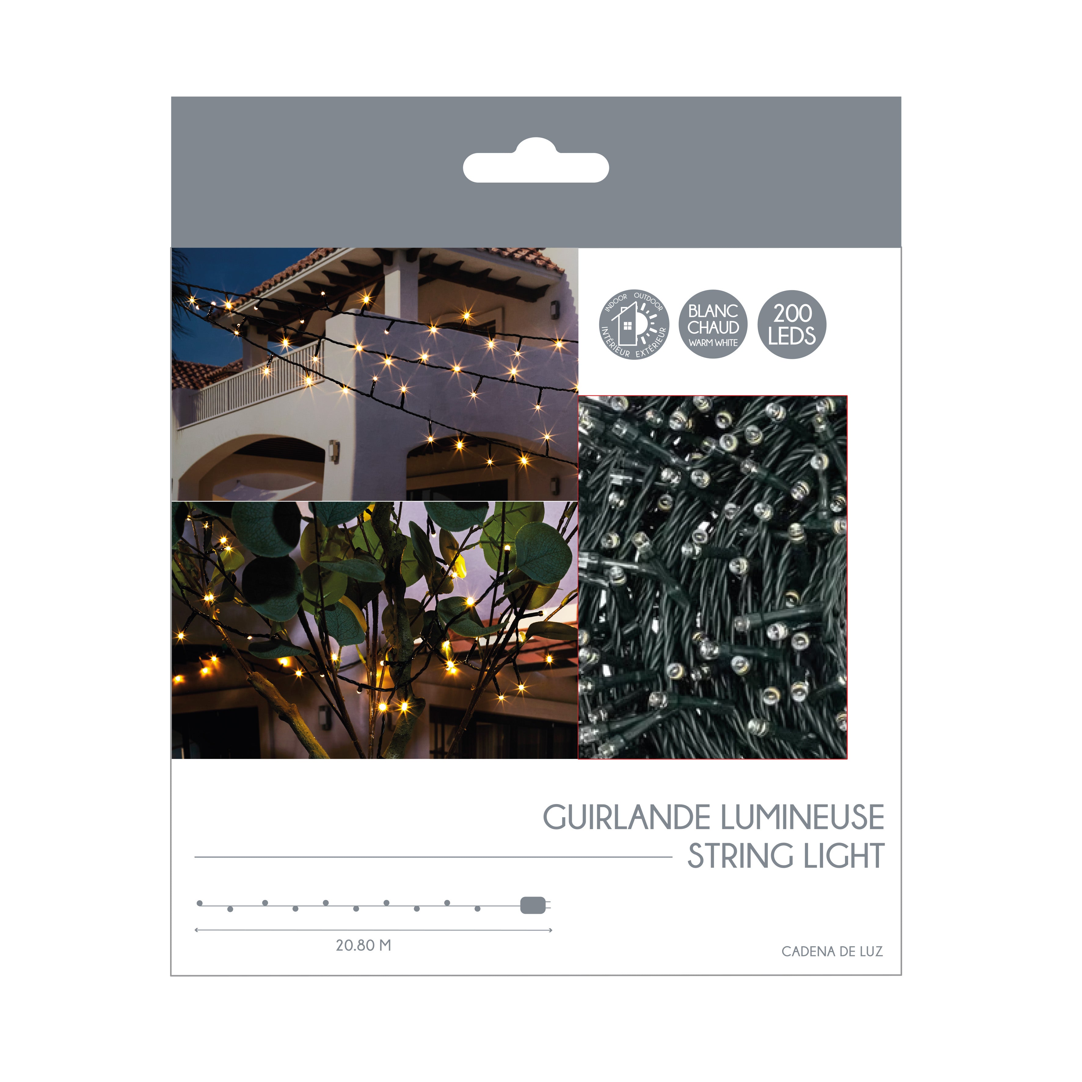 GUIRLANDE 200 LEDS A PRISE