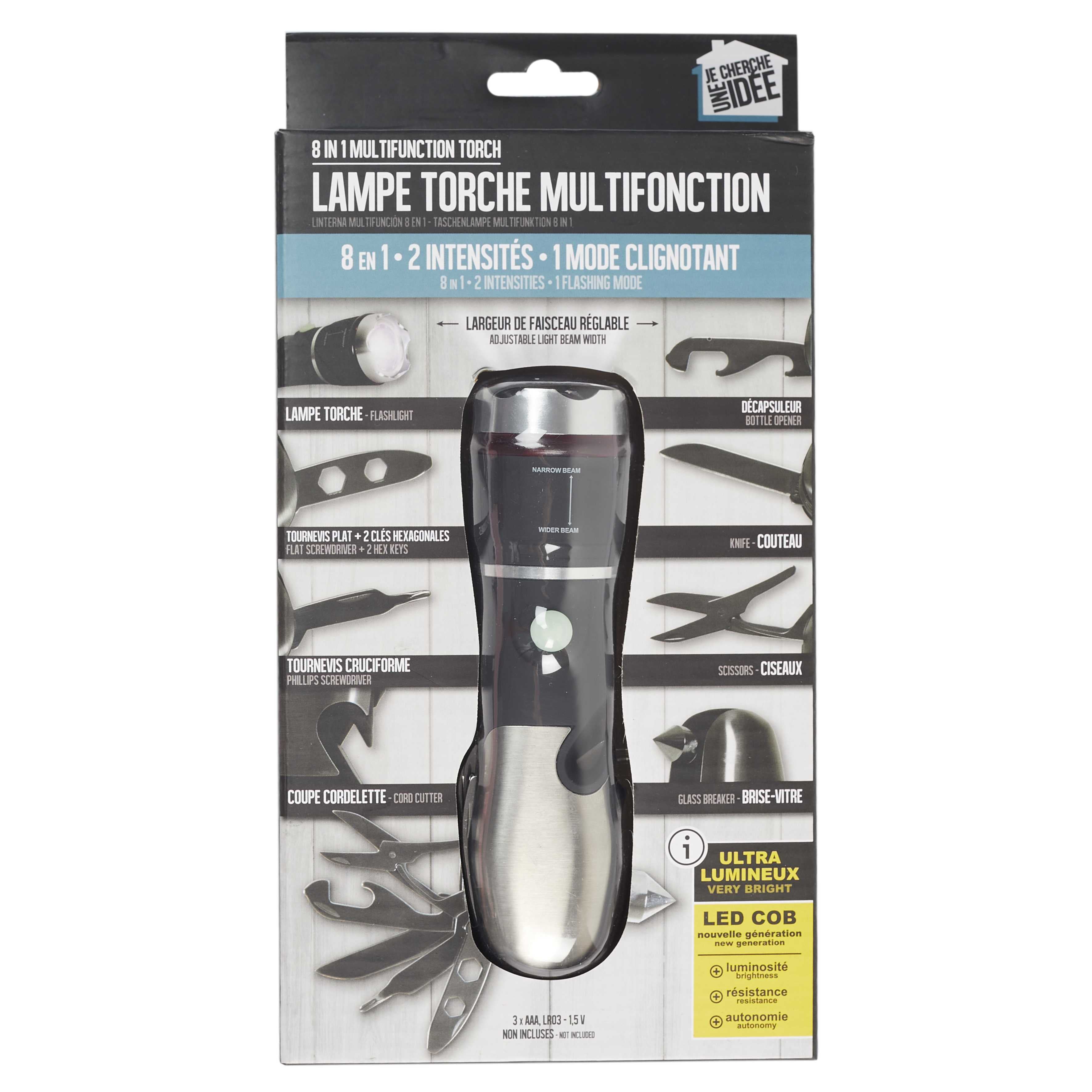 LAMPE TORCHE MULTIFONCTION 8EN1