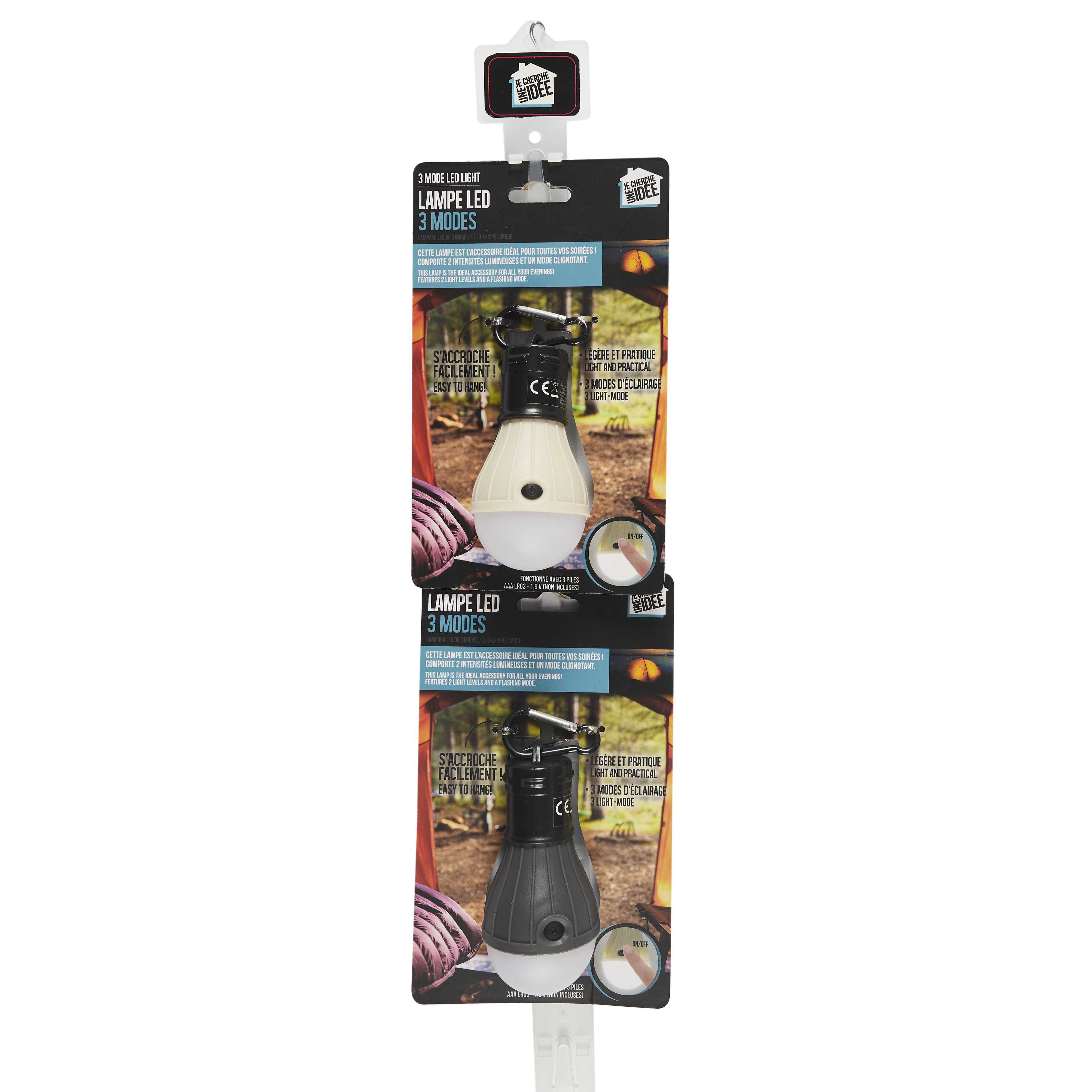 LUMINAIRE AMPOULE CAMPING 3 MODES