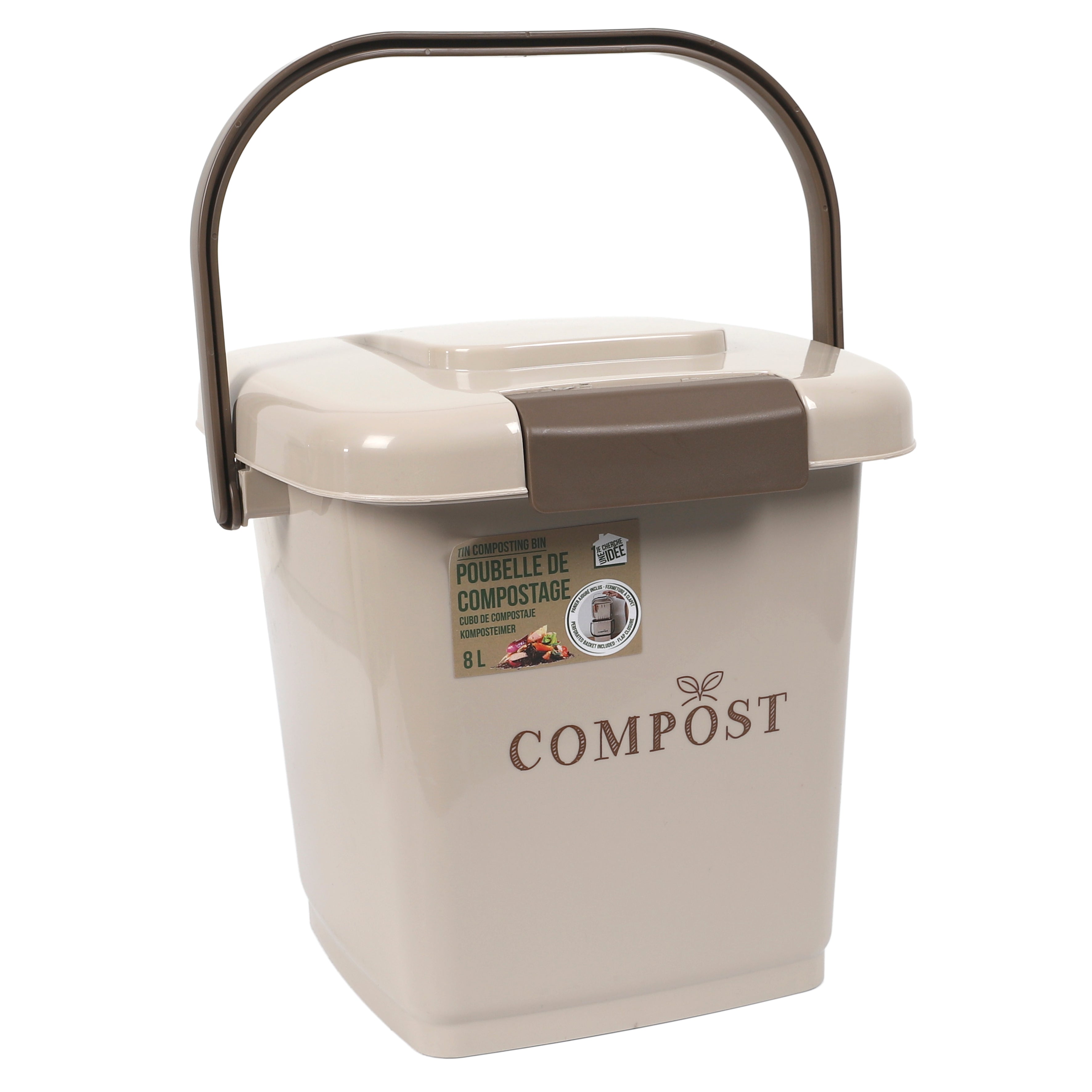 POUBELLE A COMPOST SEAU PERFORE ET COUVERCLE