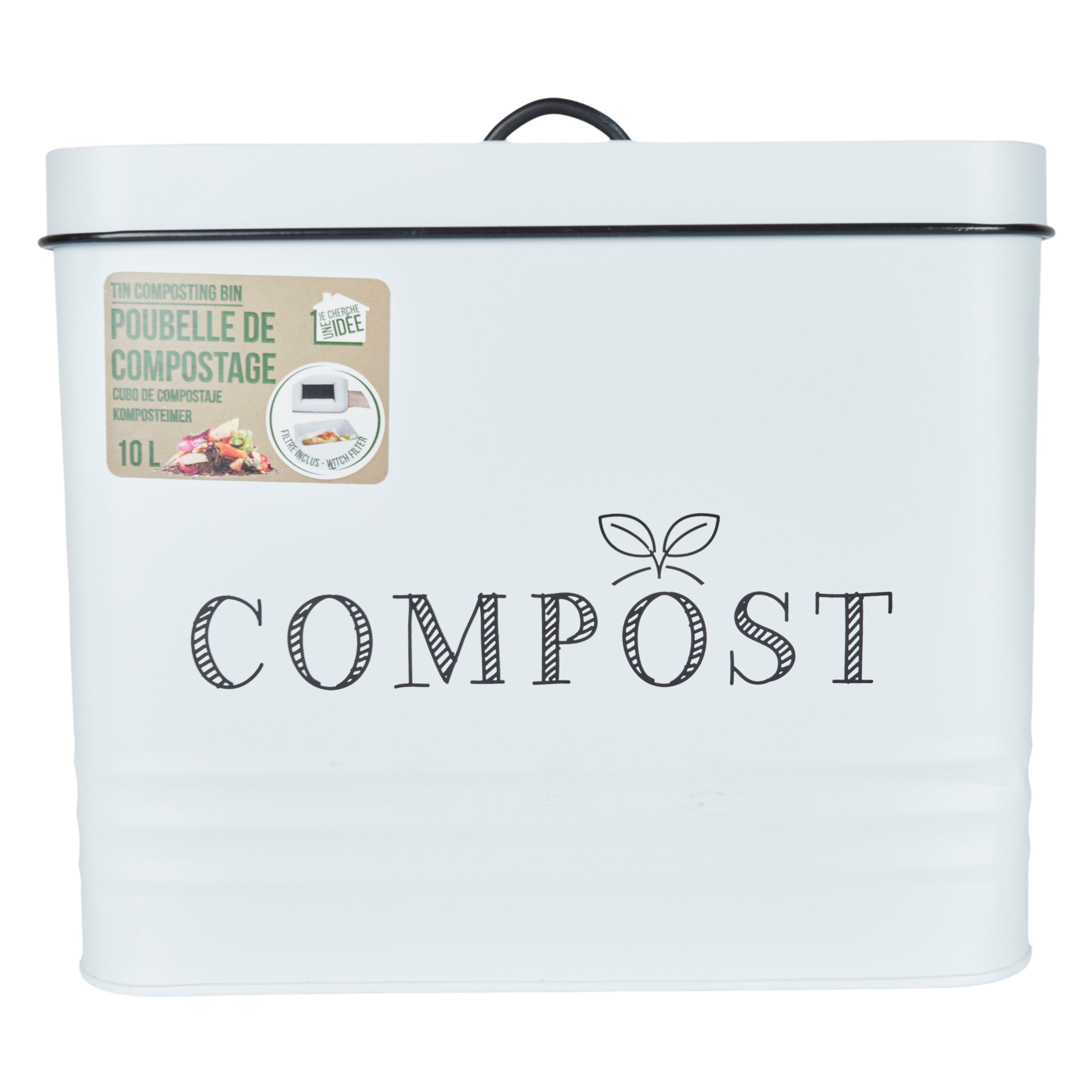 POUBELLE A COMPOST METAL 10L