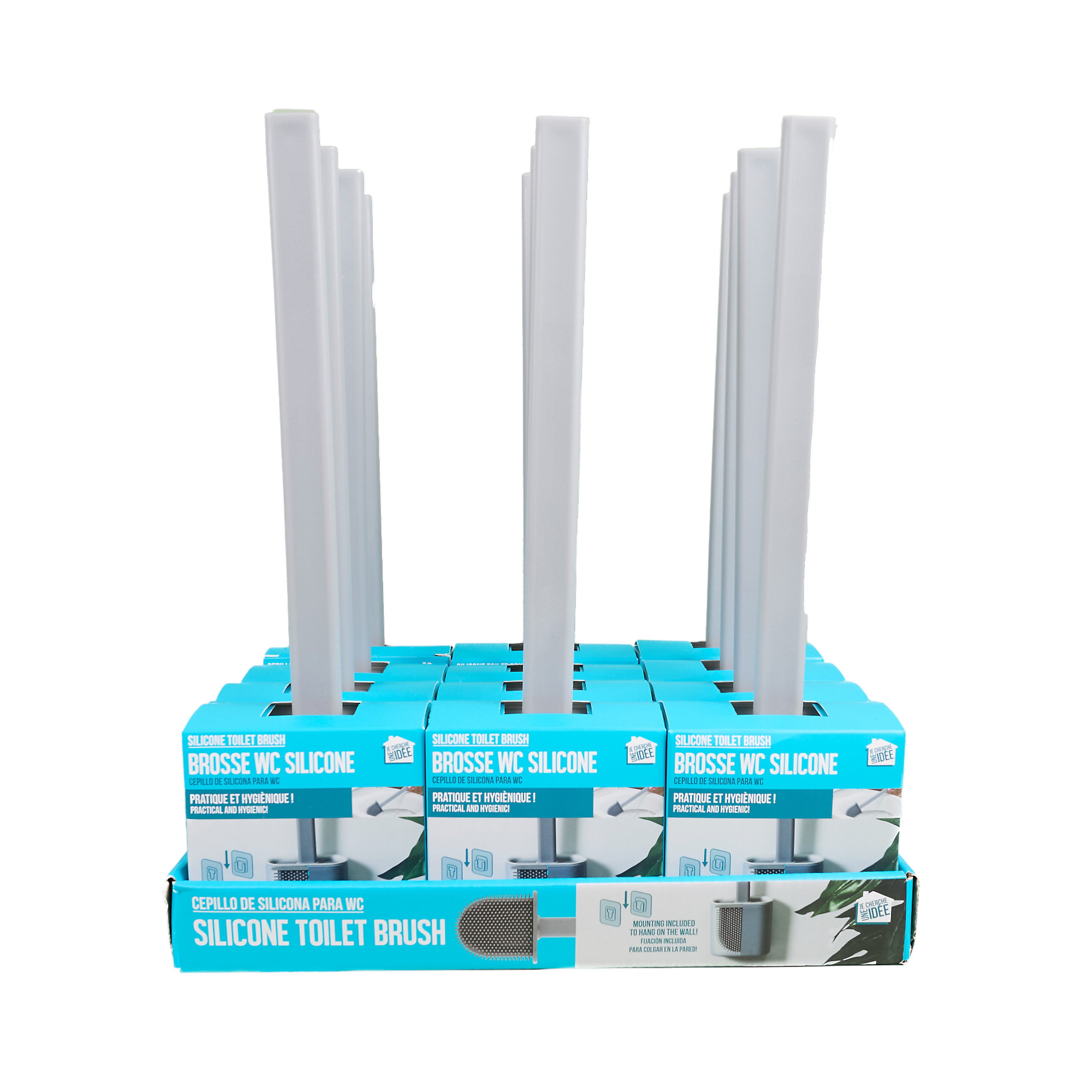 BROSSE WC SILICONE SLIM AVEC CROCHET