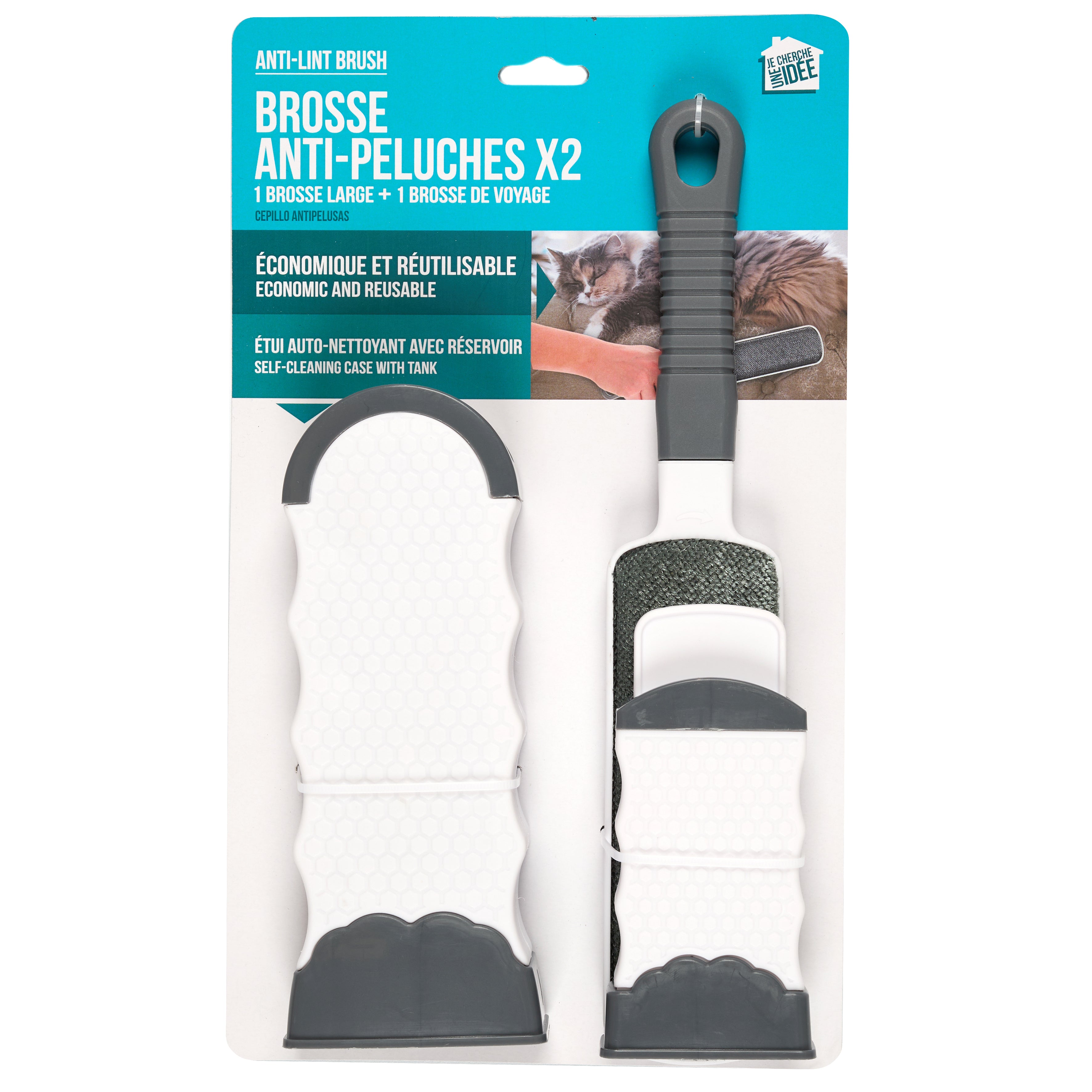 BROSSE ANTI PELUCHES X2