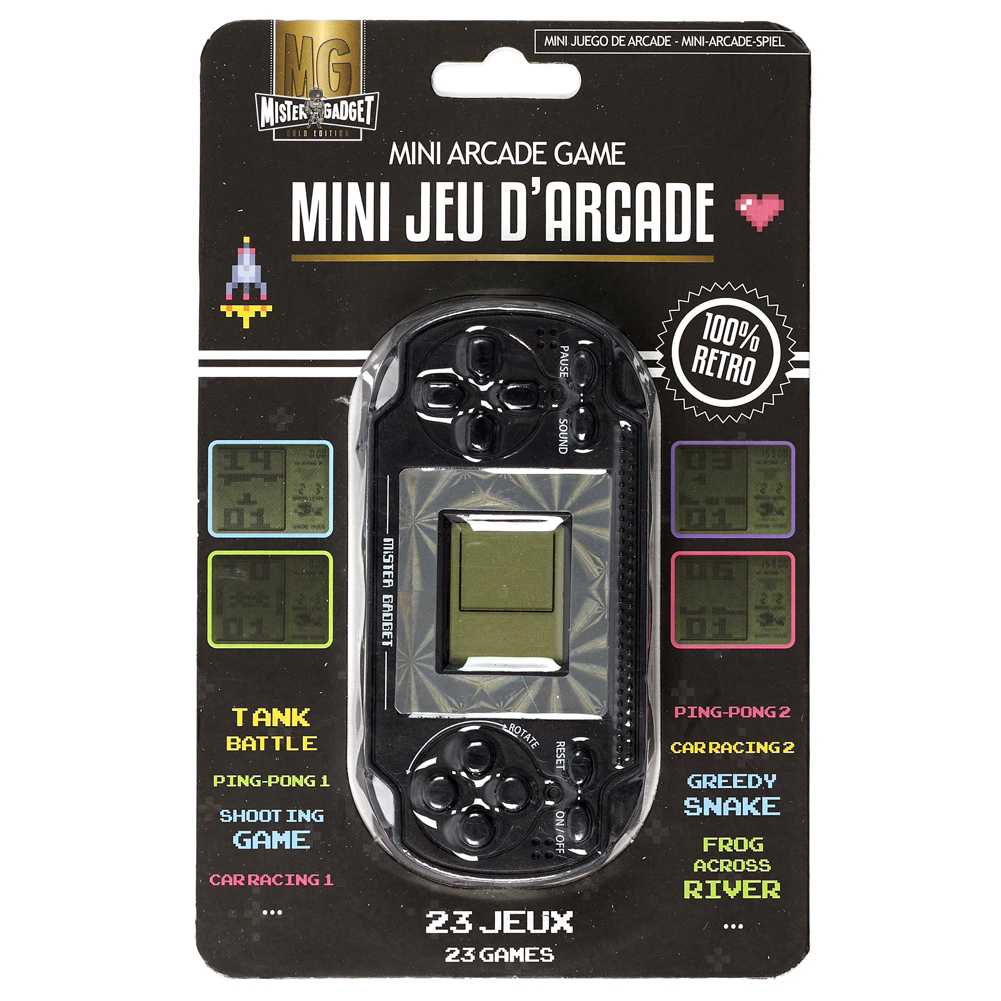 CONSOLE MINI ARCADE 23 JEUX CLASSIQUES RETRO