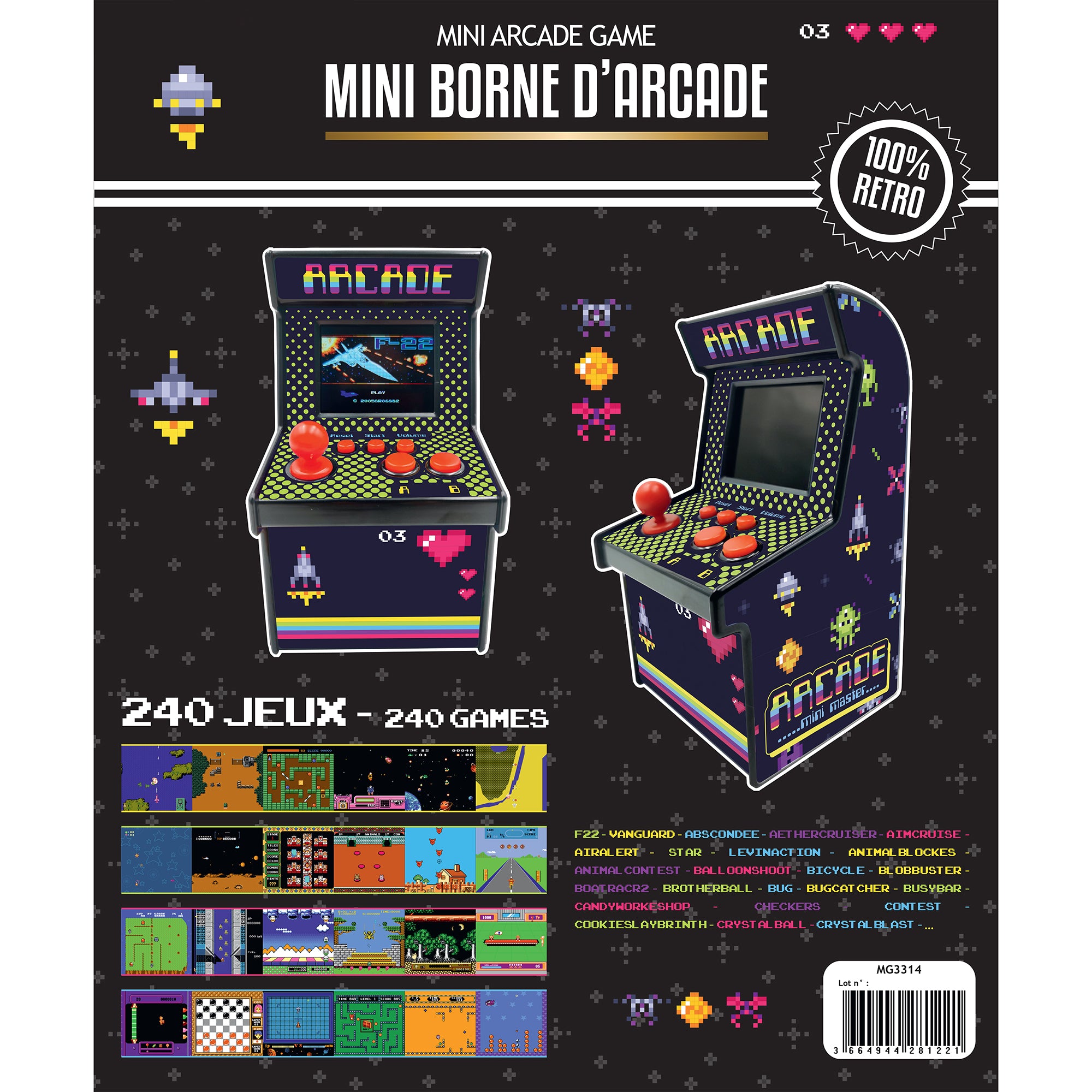 ARCADE 240 JEUX CLASSIQUES RETRO