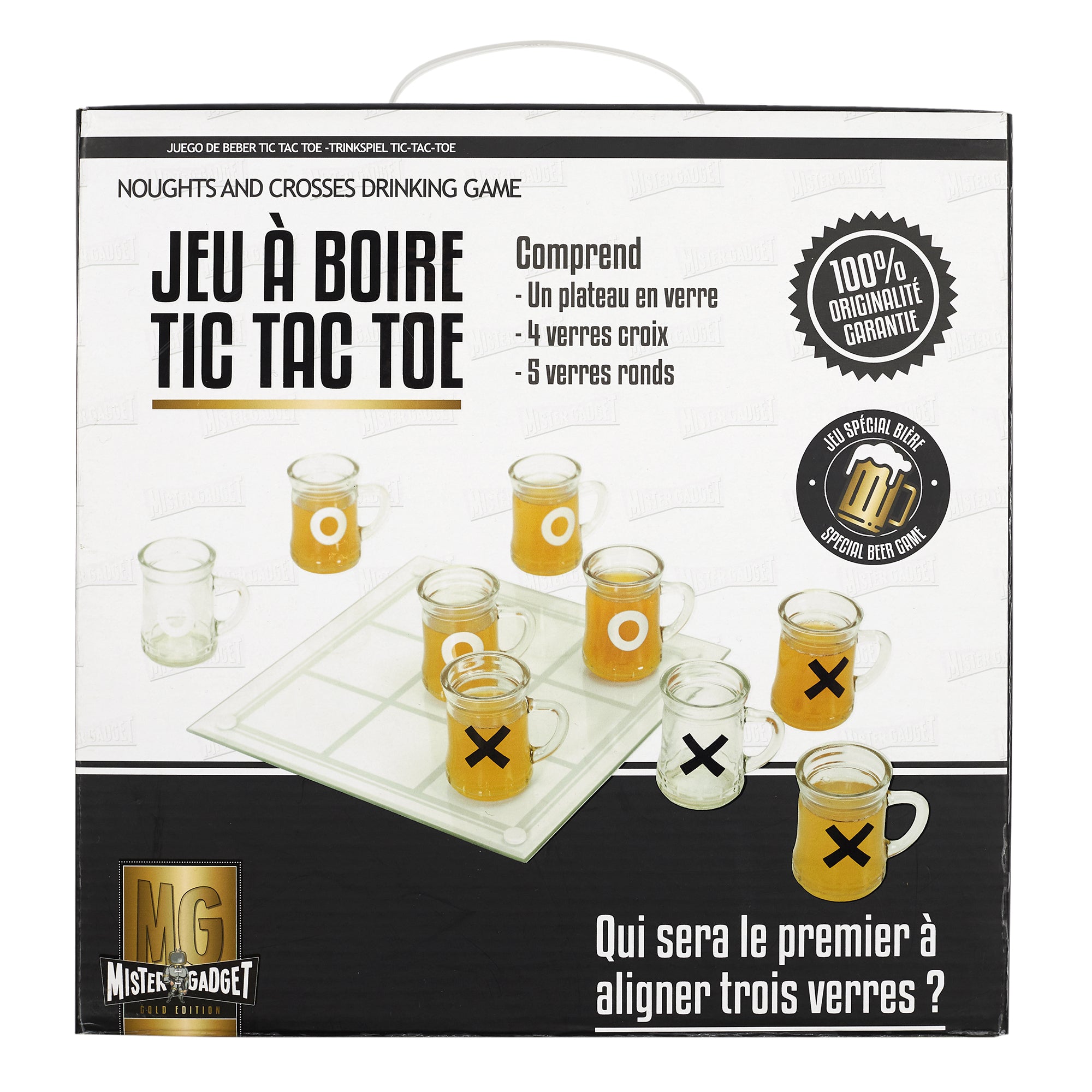 JEU A BOIRE TIC TAC TOE EN VERRE CHOPE X9