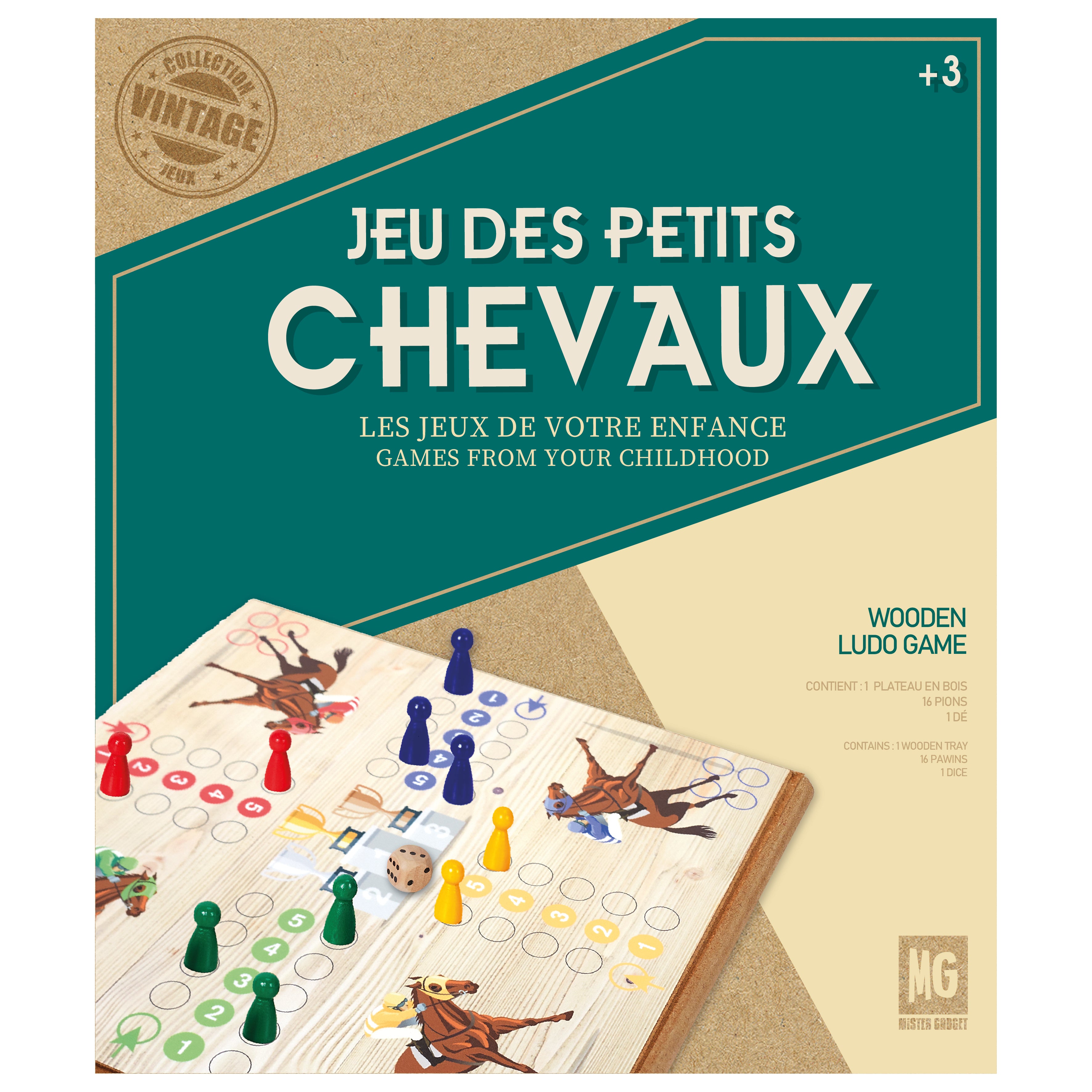 JEU DES PETITS CHEVAUX EN BOIS