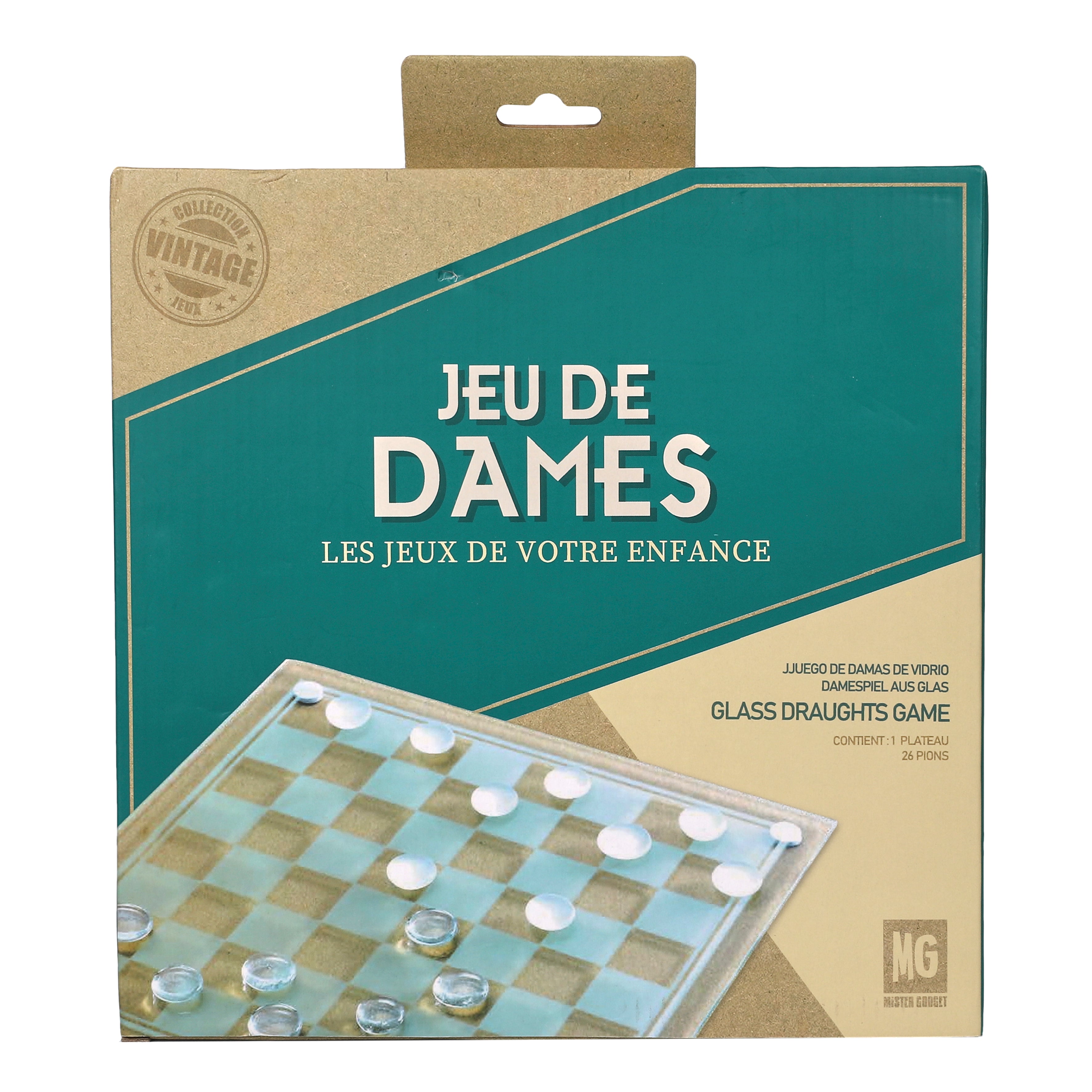 JEU DE DAMES EN VERRE