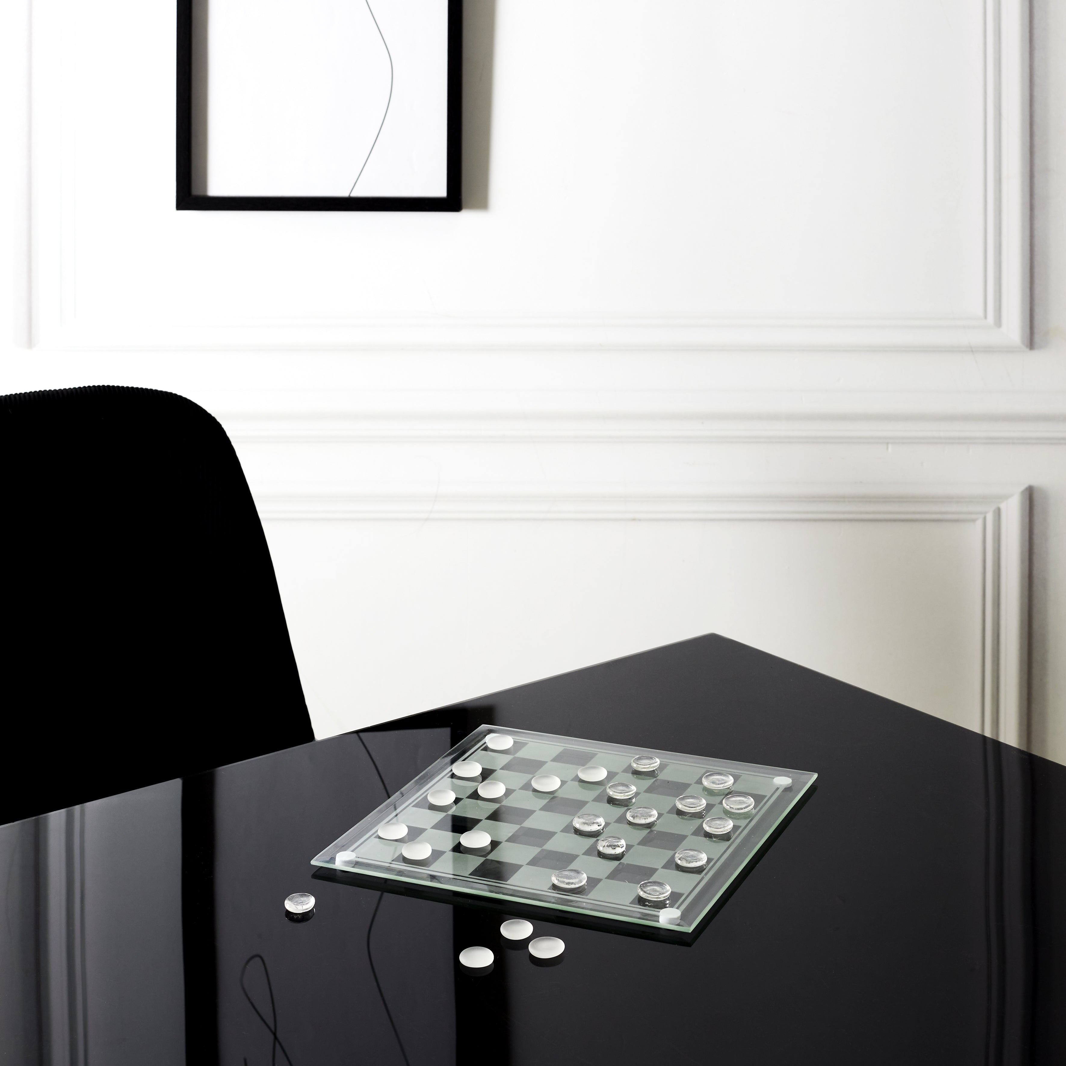 JEU DE DAMES EN VERRE