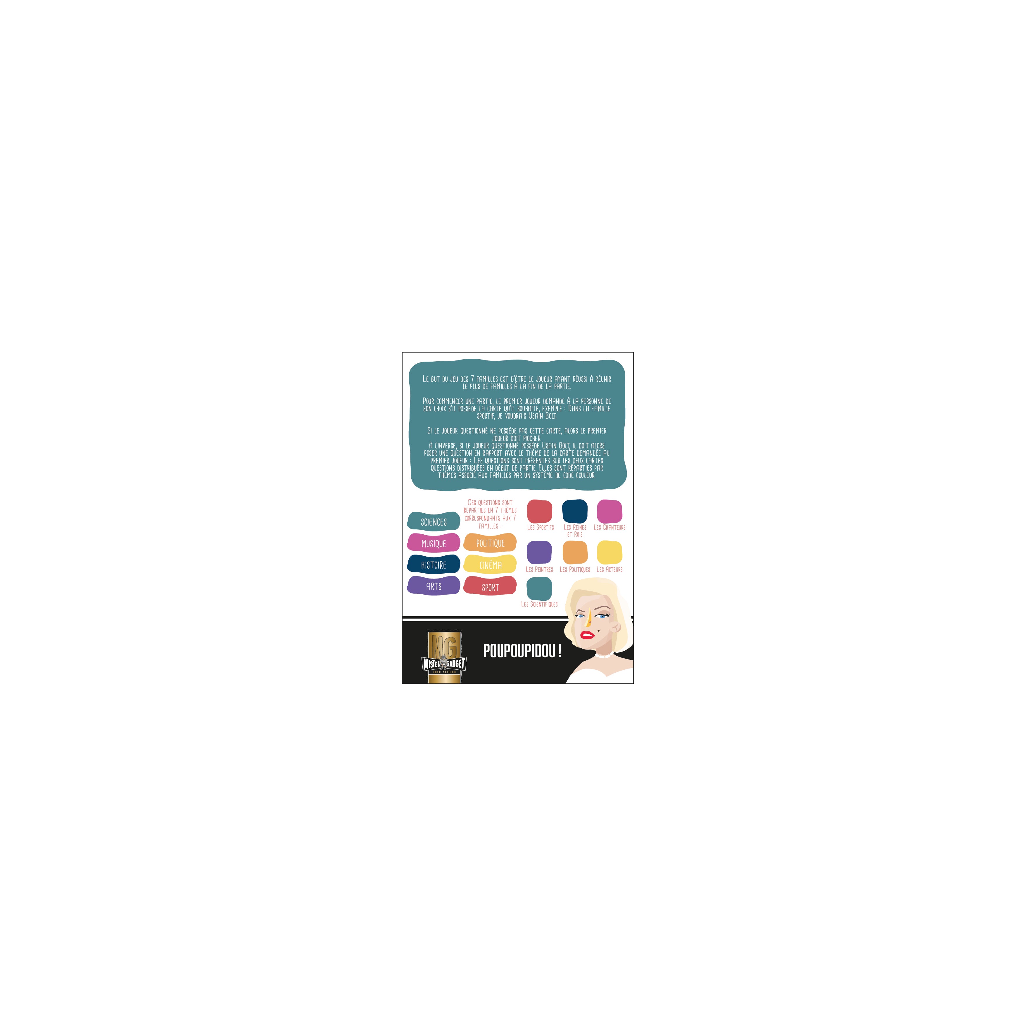 JEU DES 7 FAMILLES 60 CARTES