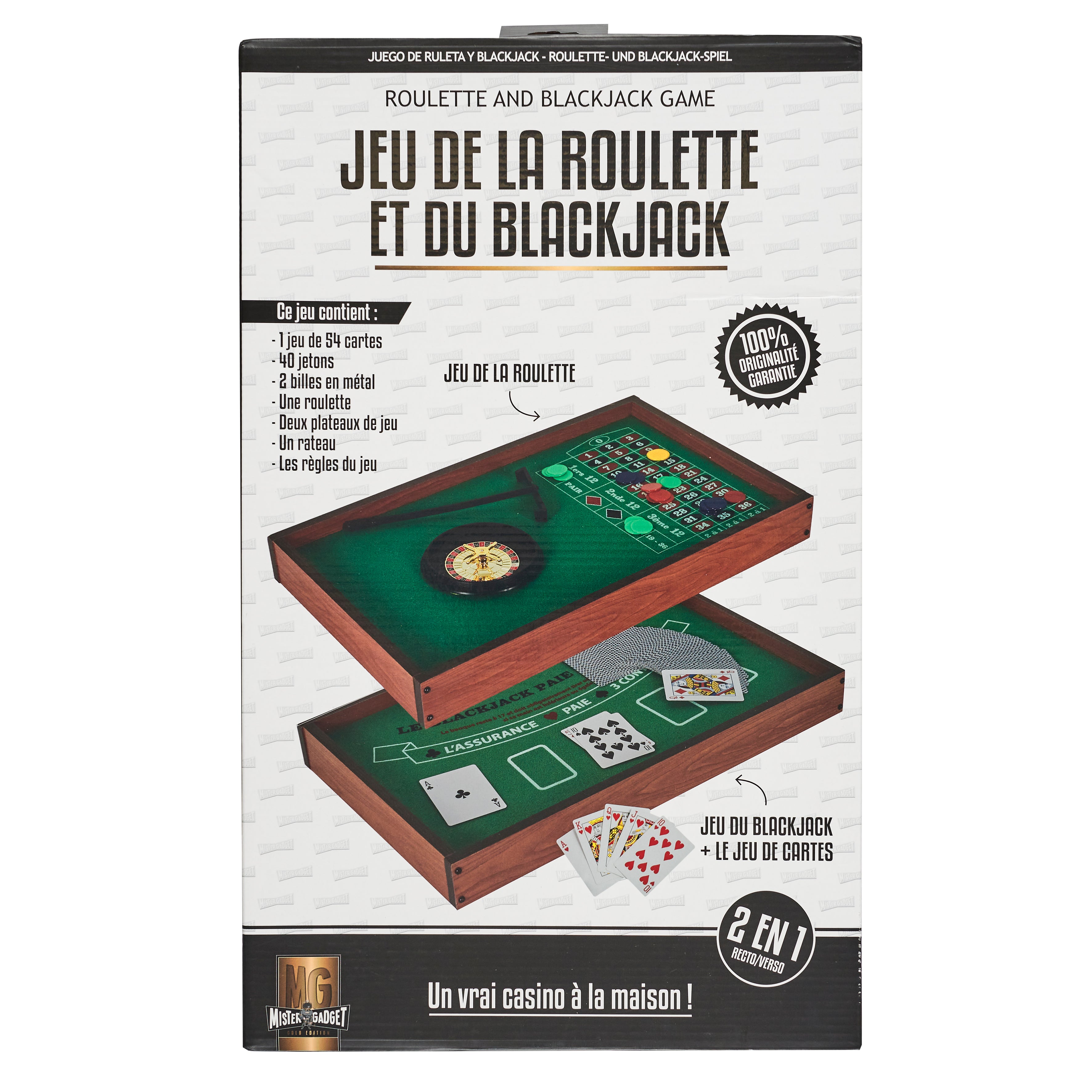 JEU DE CASINO 2EN1 BLACK JACK ET ROULETTE