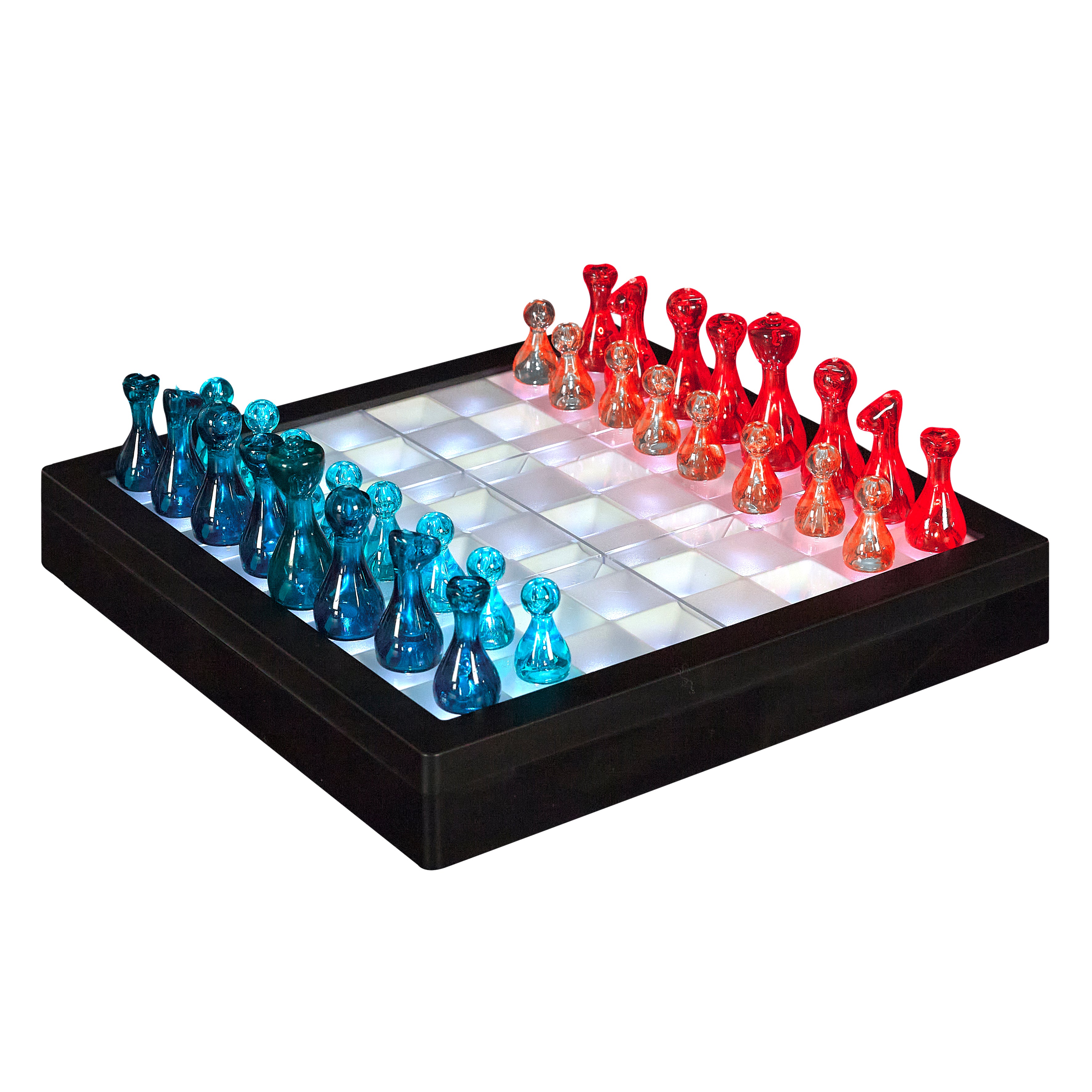 JEU D ECHEC TRANSPARENT LED