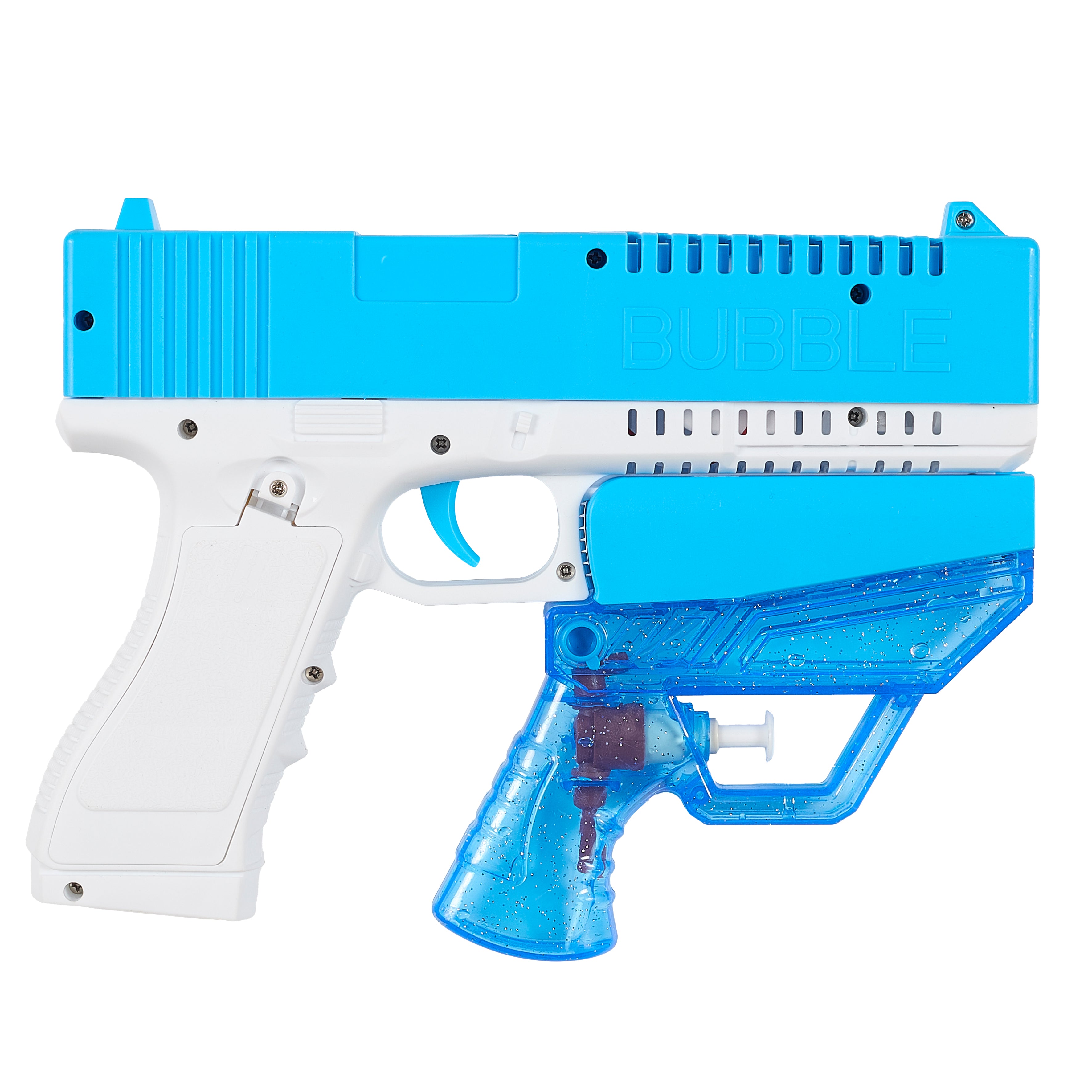 PISTOLET X2 A BULLES ET A EAU 2 EN 1