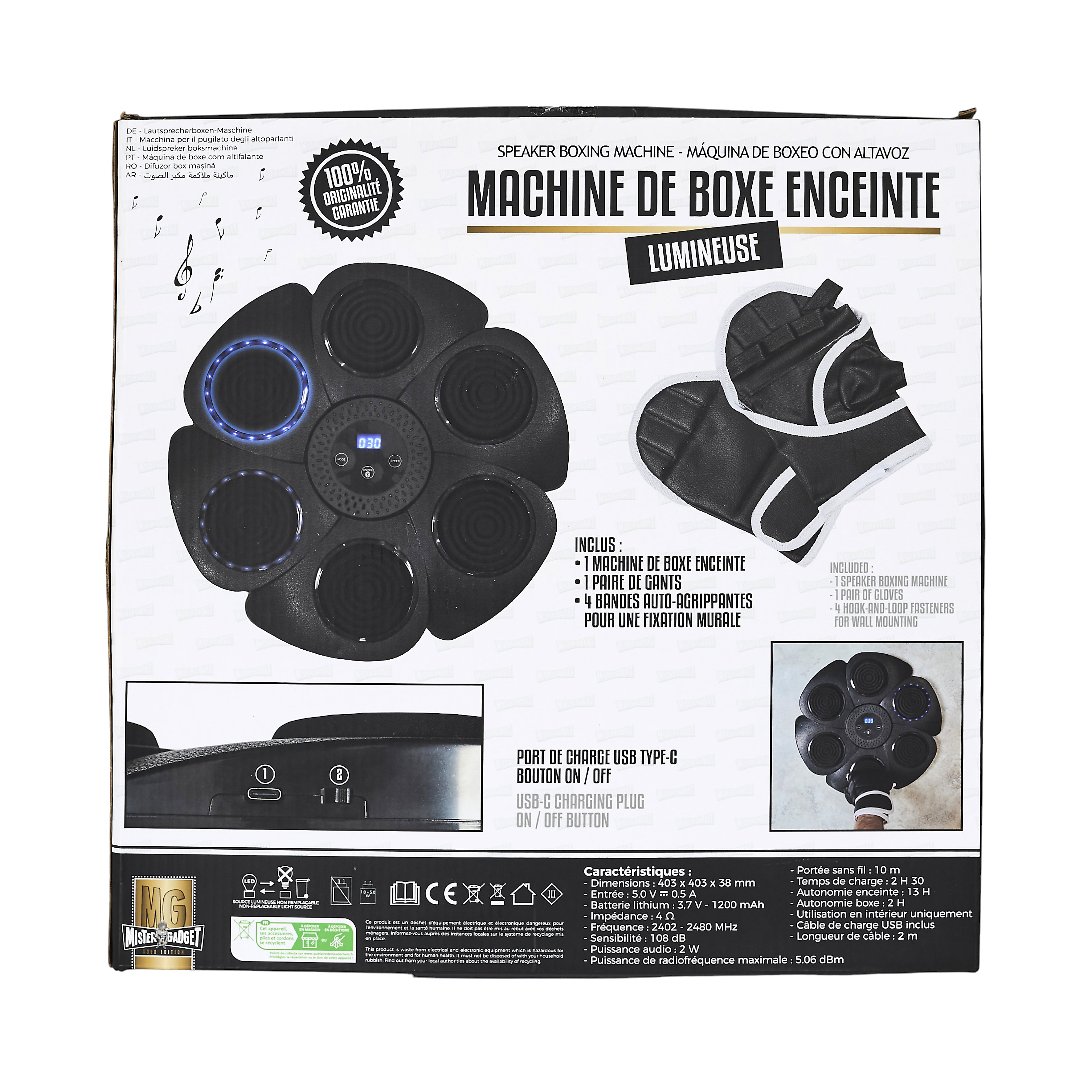 MACHINE DE BOXE A ENCEINTE