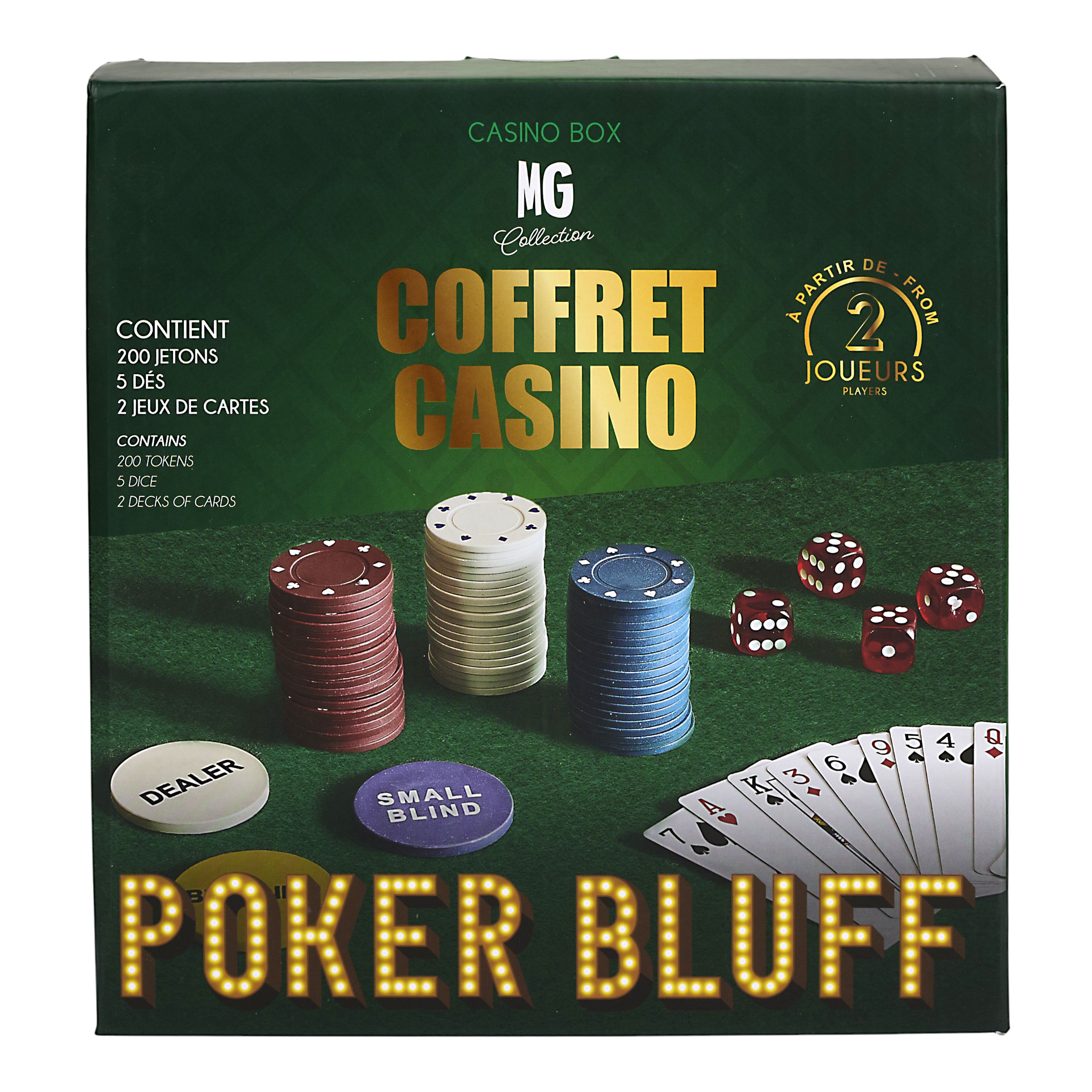 JEU DE CASINO BOITE DE 200 JETONS