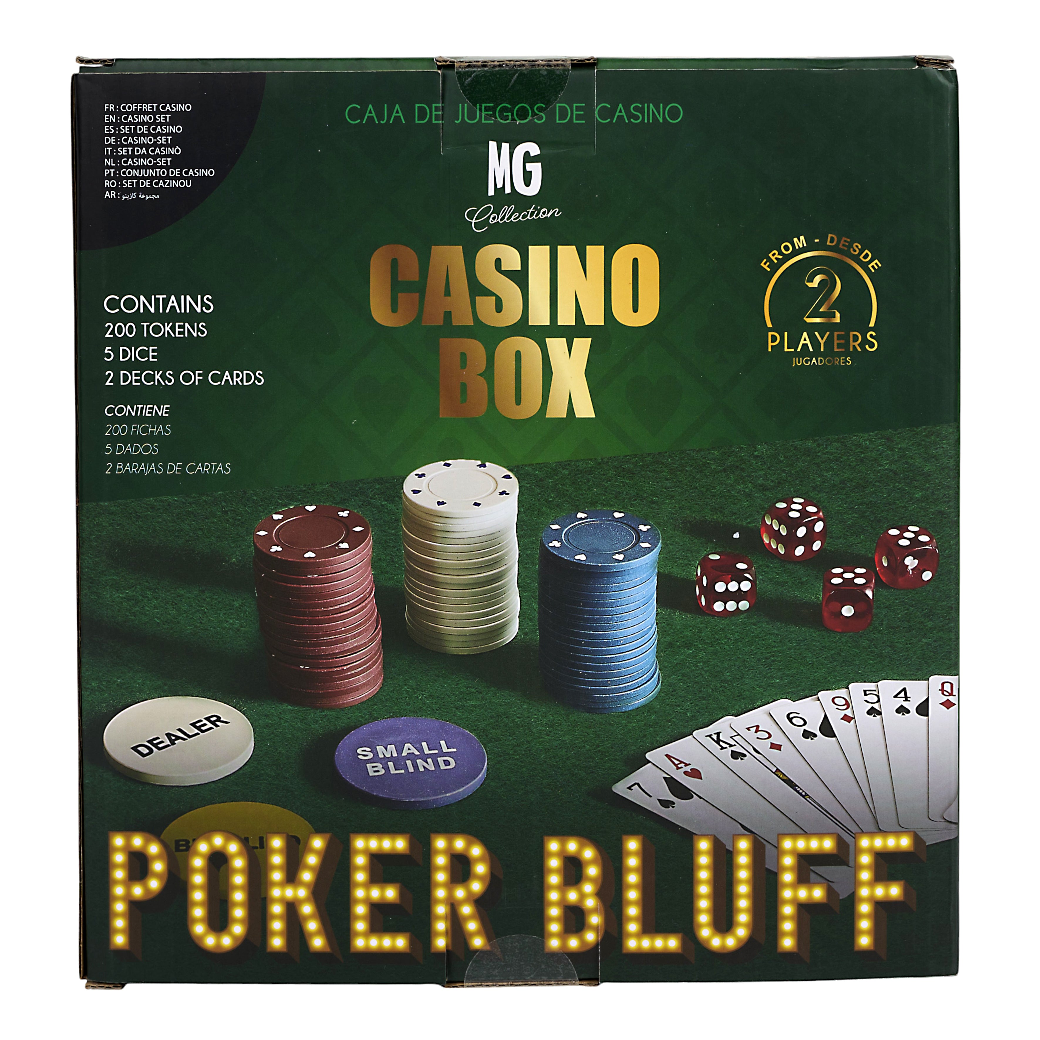JEU DE CASINO BOITE DE 200 JETONS