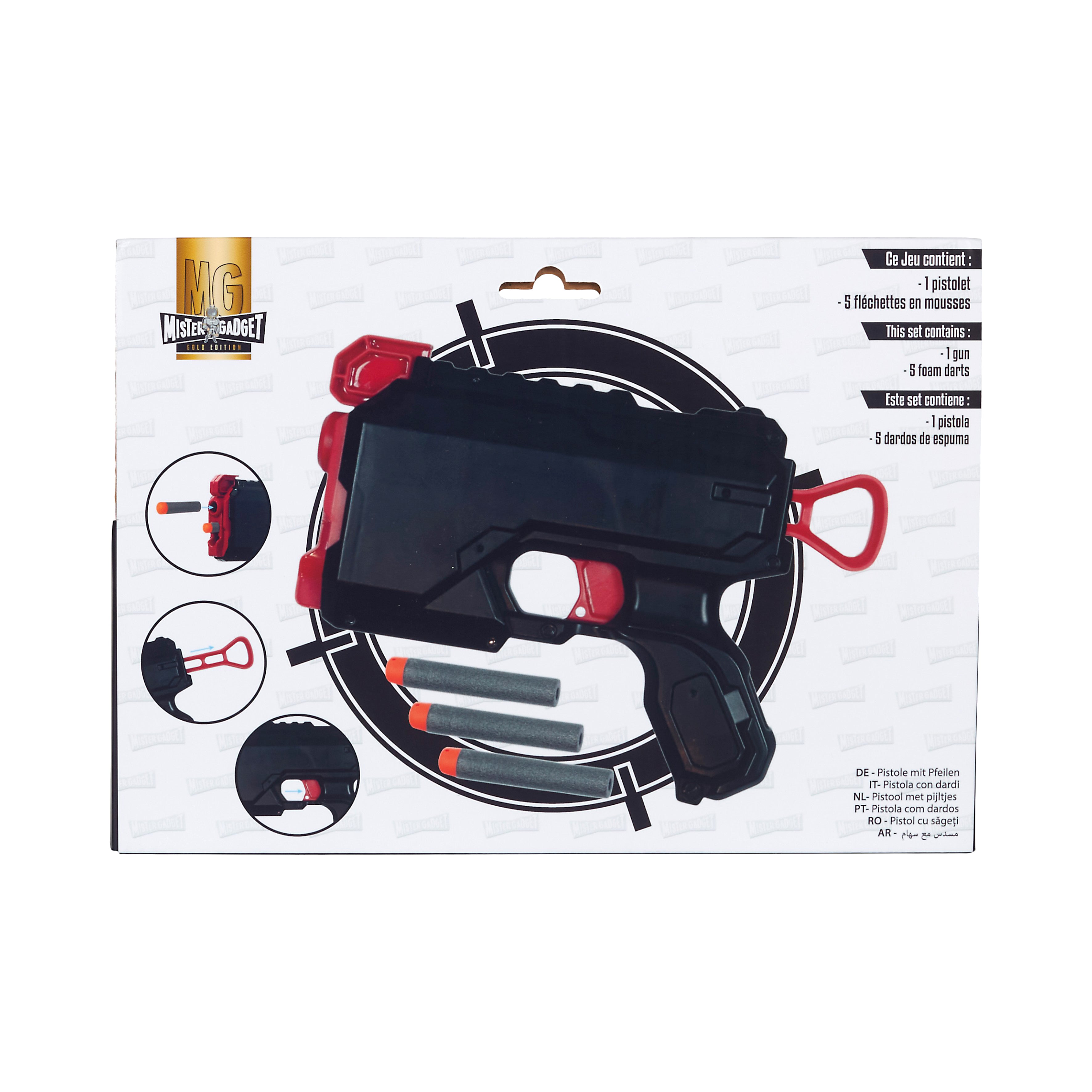 PISTOLET AVEC FLECHETTE EN MOUSSE X5