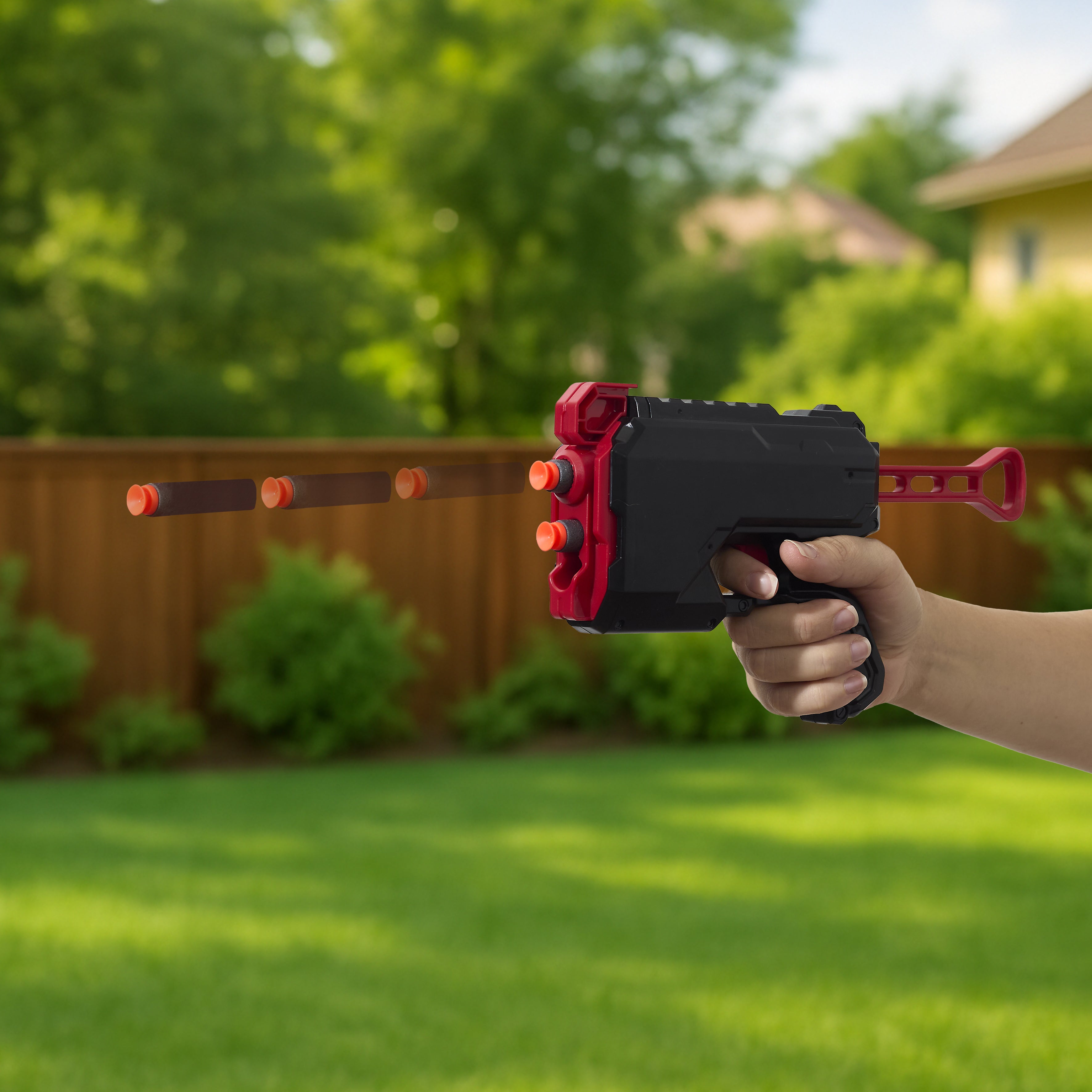 PISTOLET AVEC FLECHETTE EN MOUSSE X5