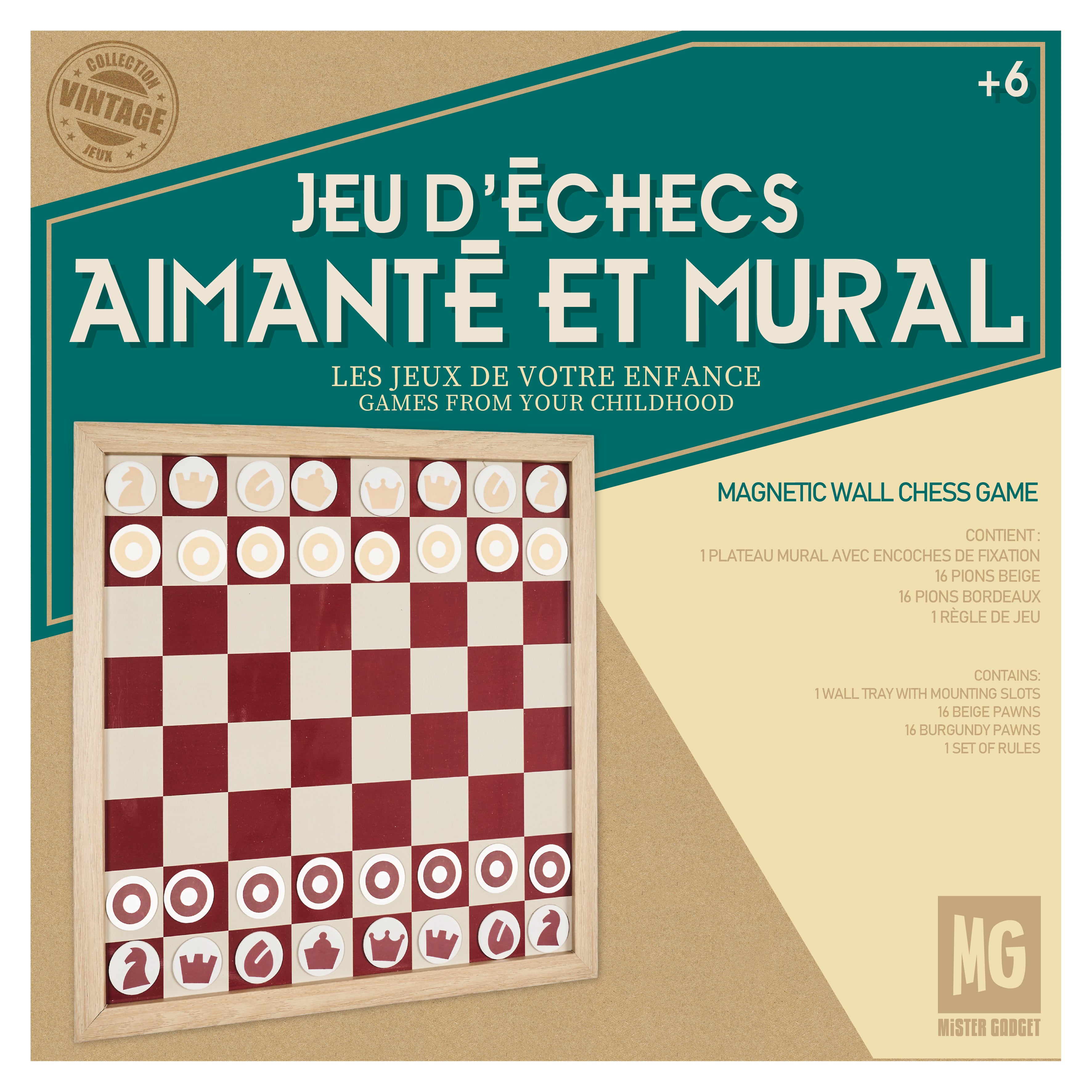 JEU D ECHECS MURAL EN BOIS