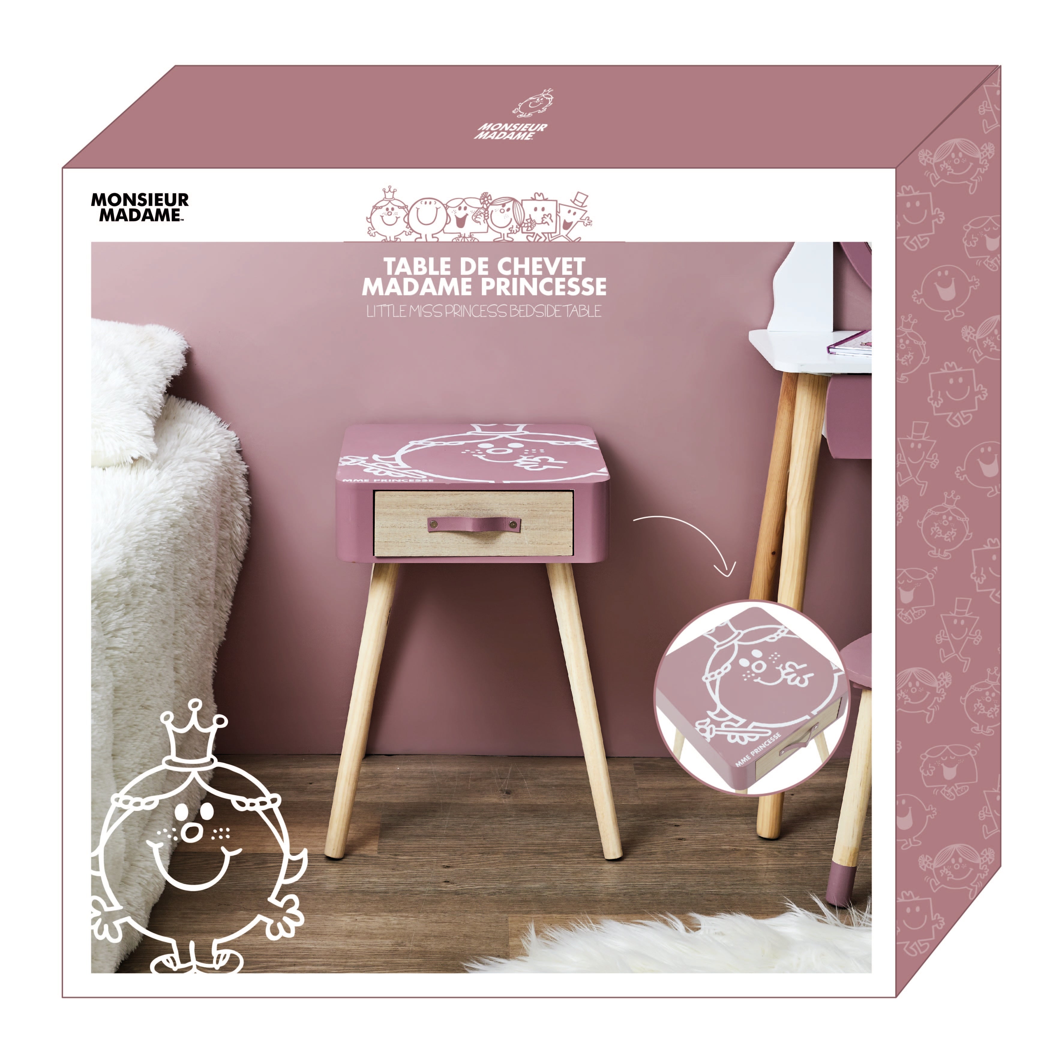 TABLE DE CHEVET MADAME PRINCESSE