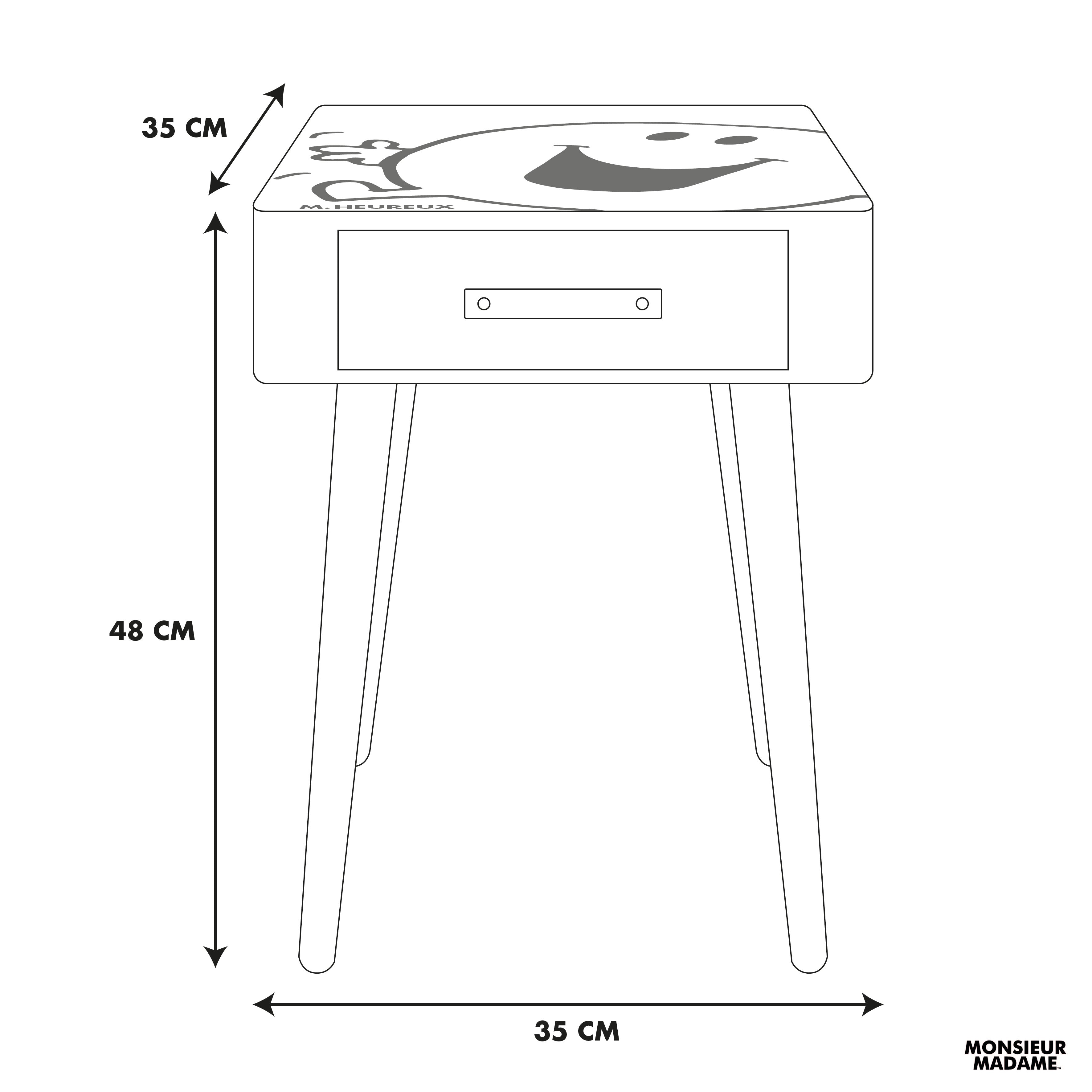 TABLE DE CHEVET MONSIEUR HEUREUX