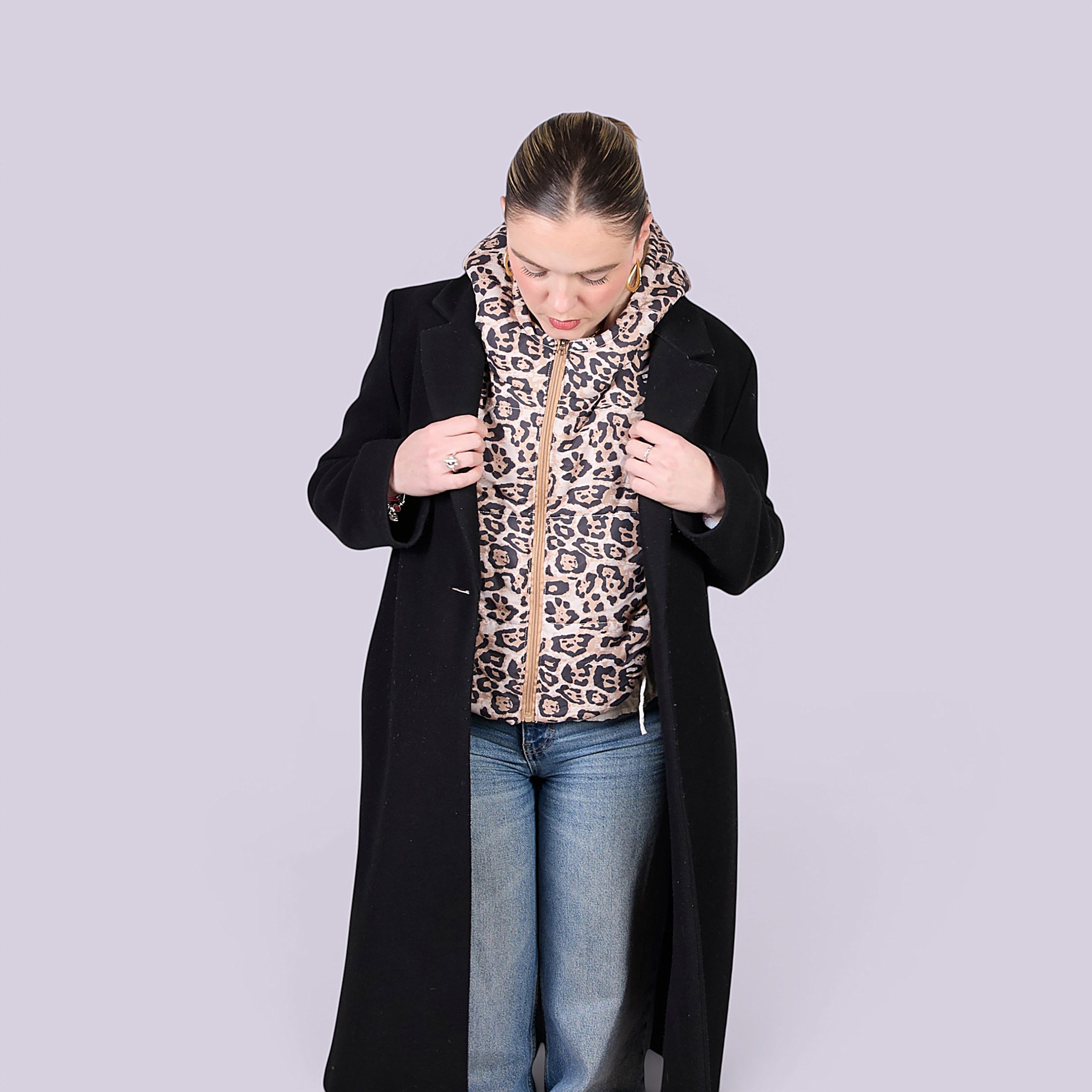 CAPUCHE DOUDOUNE LEOPARD