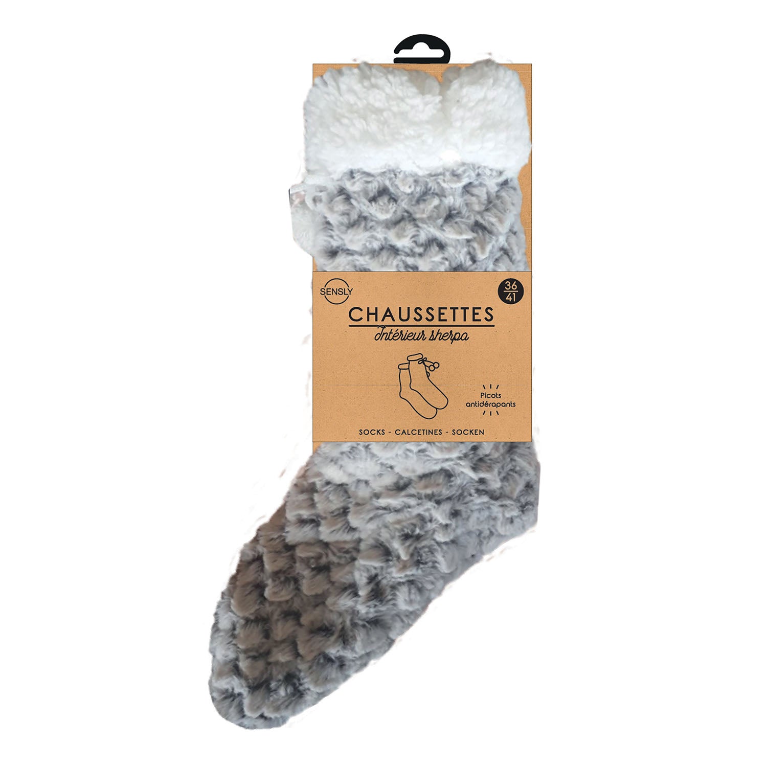 CHAUSSETTES SHERPA IMITATION FOURRURE