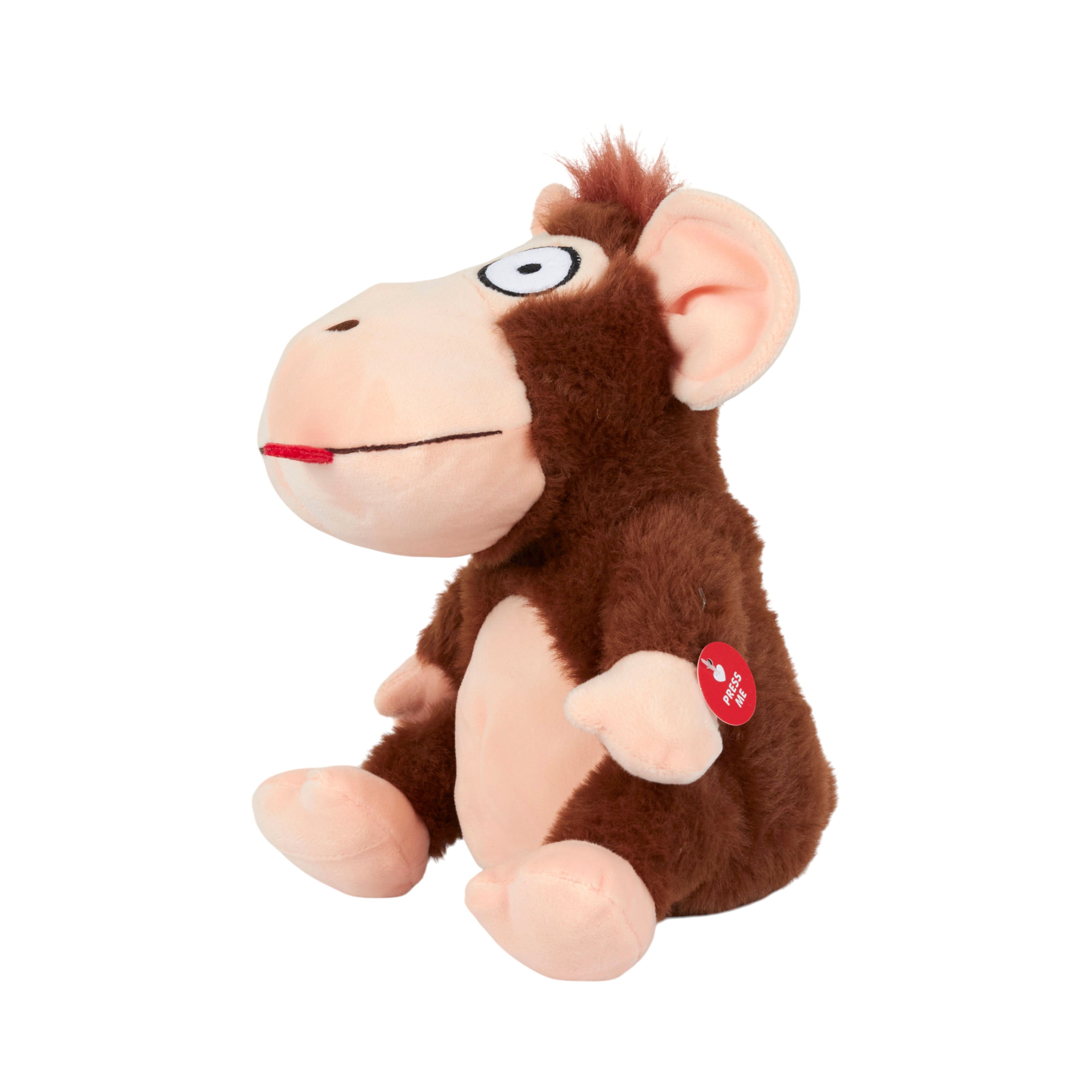 PELUCHE SINGE FOU A PILES