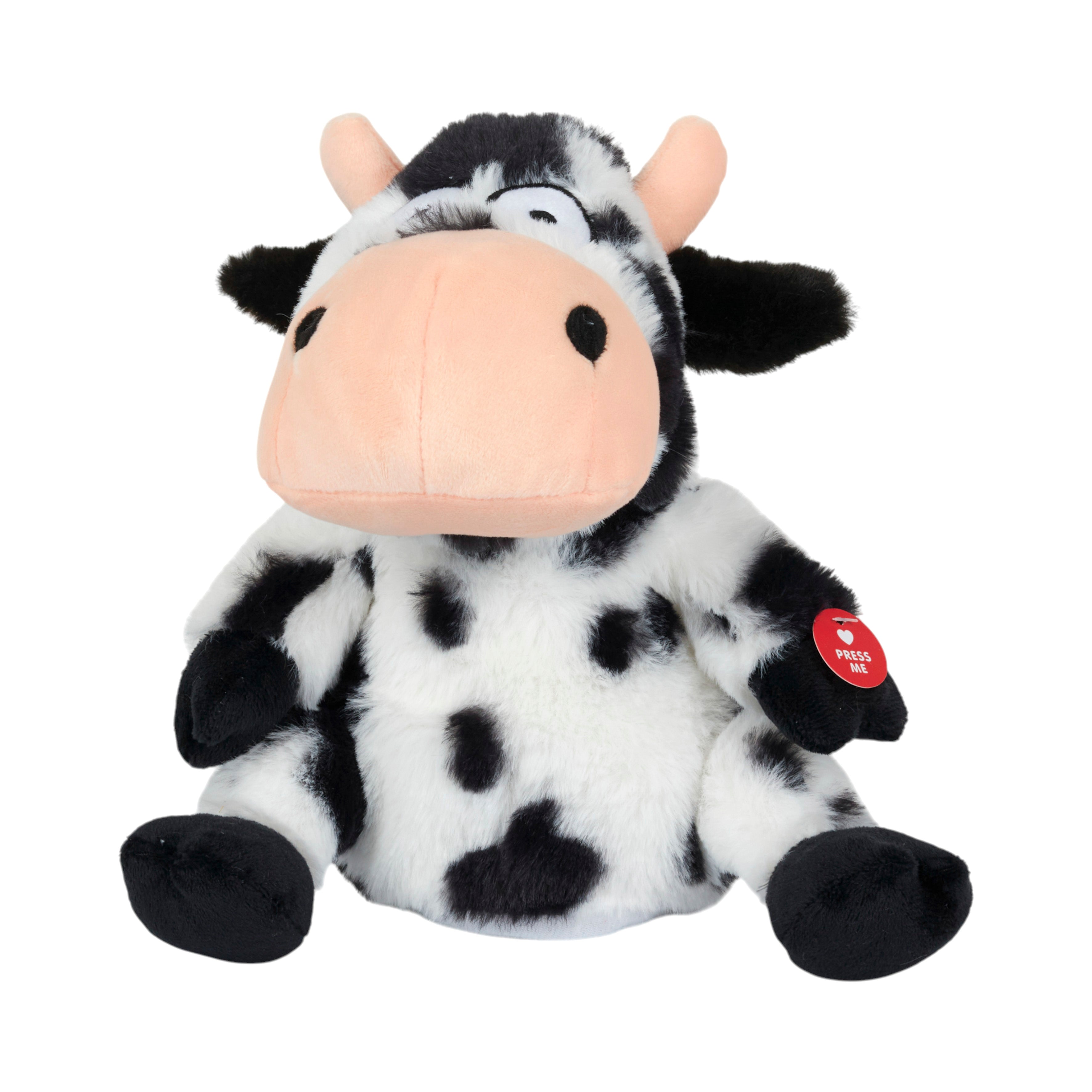 PELUCHE VACHE FOLLE A PILES