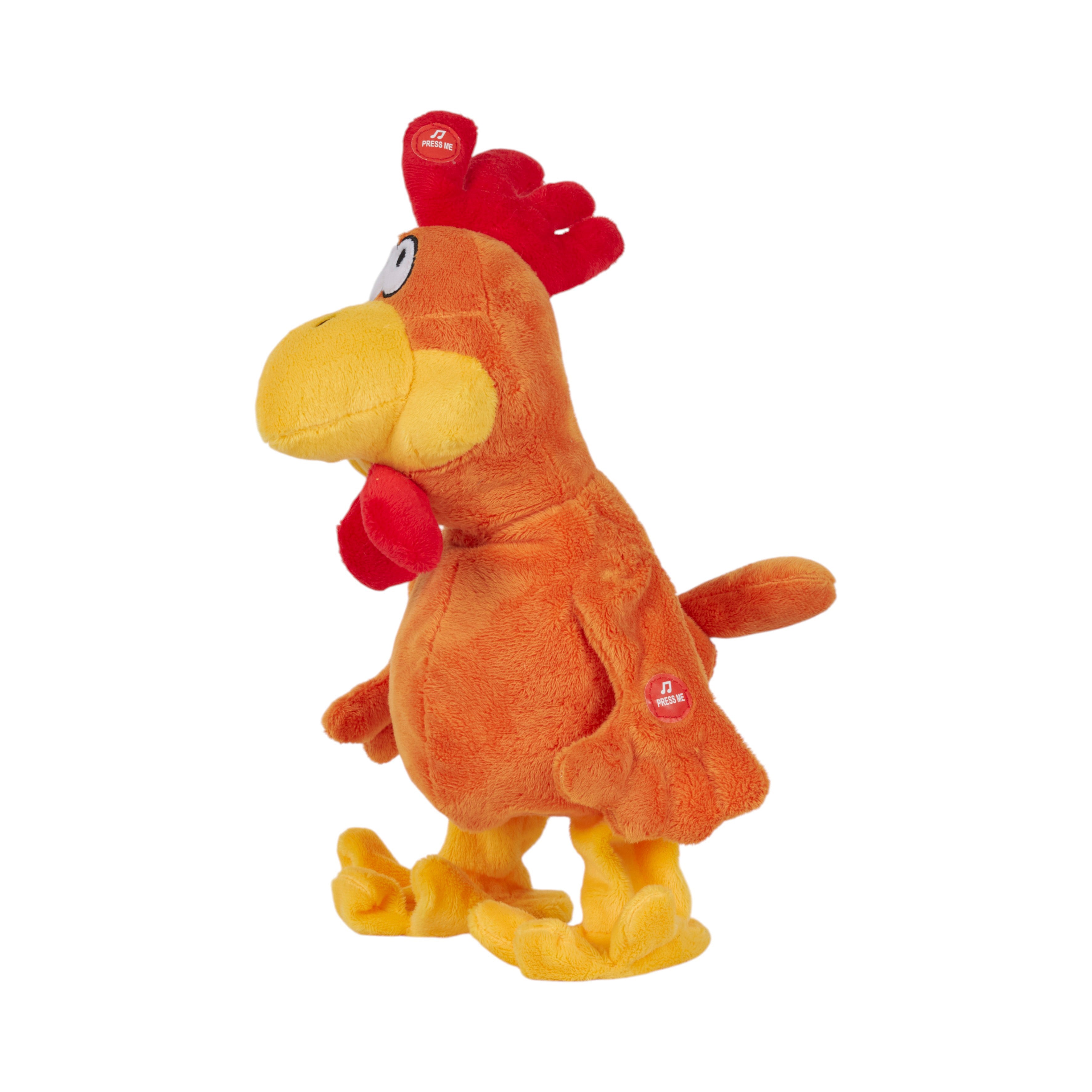 PELUCHE COQ CHANTEUR A PILES
