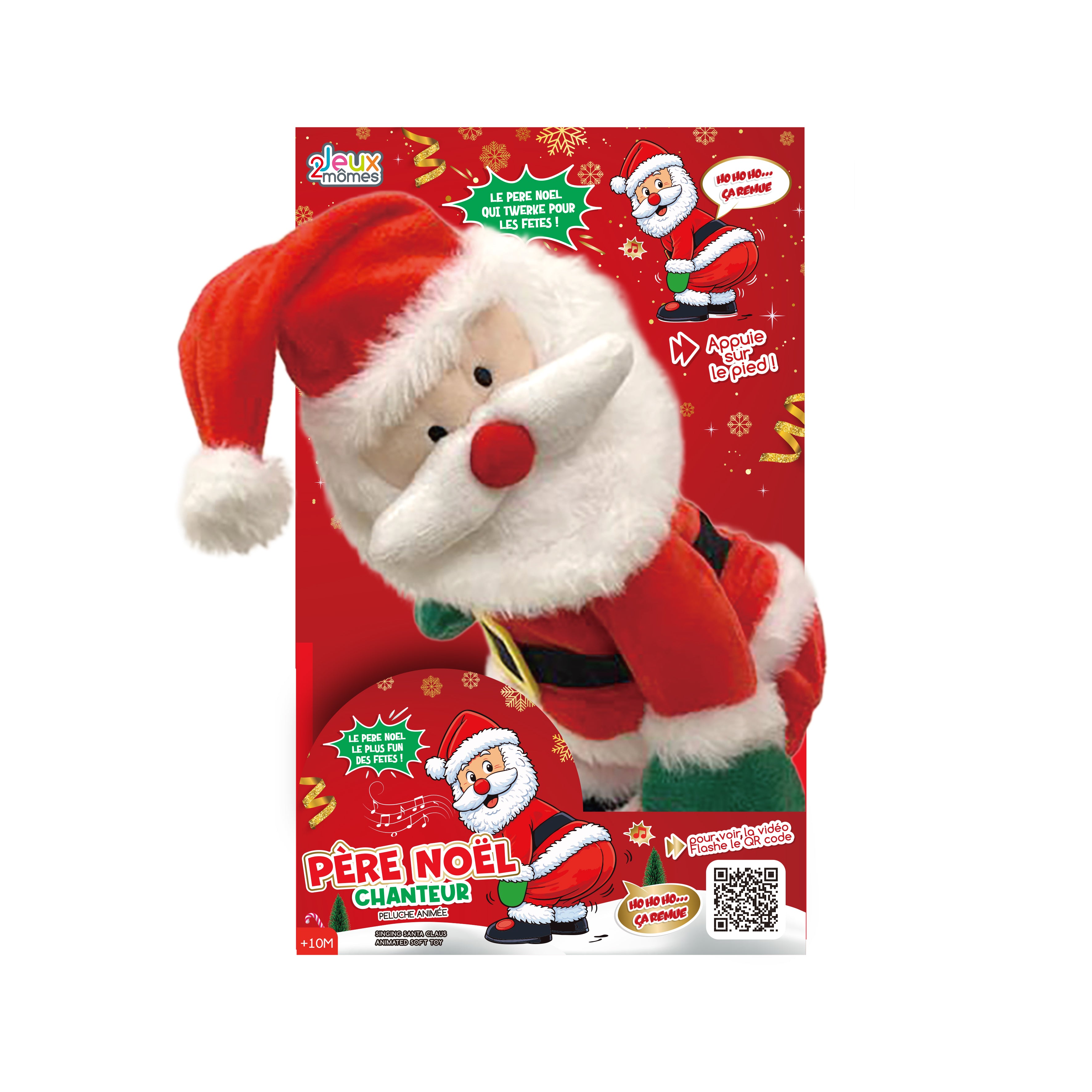 PELUCHE PERE NOEL CHANTEUR A PILES