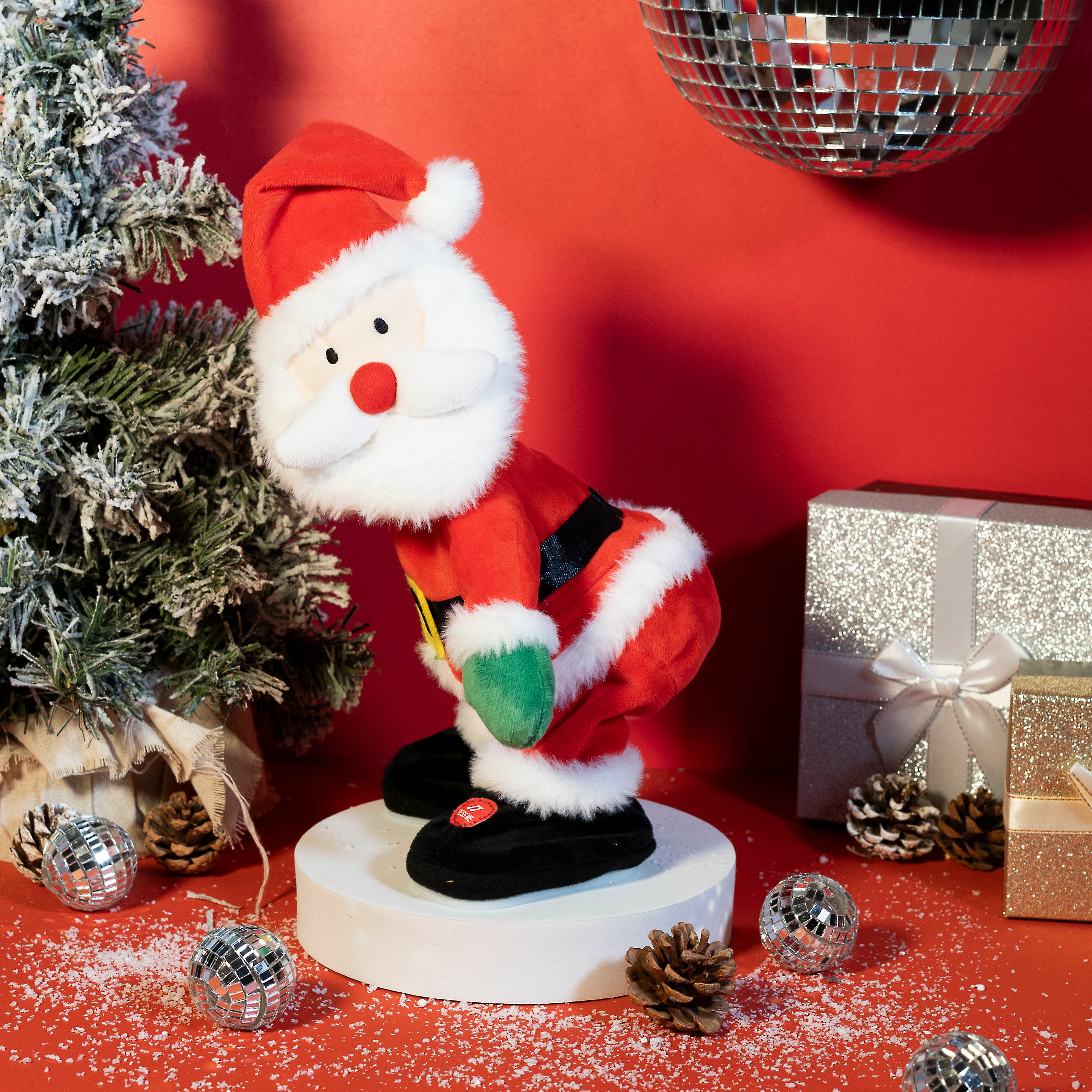 PELUCHE PERE NOEL CHANTEUR A PILES