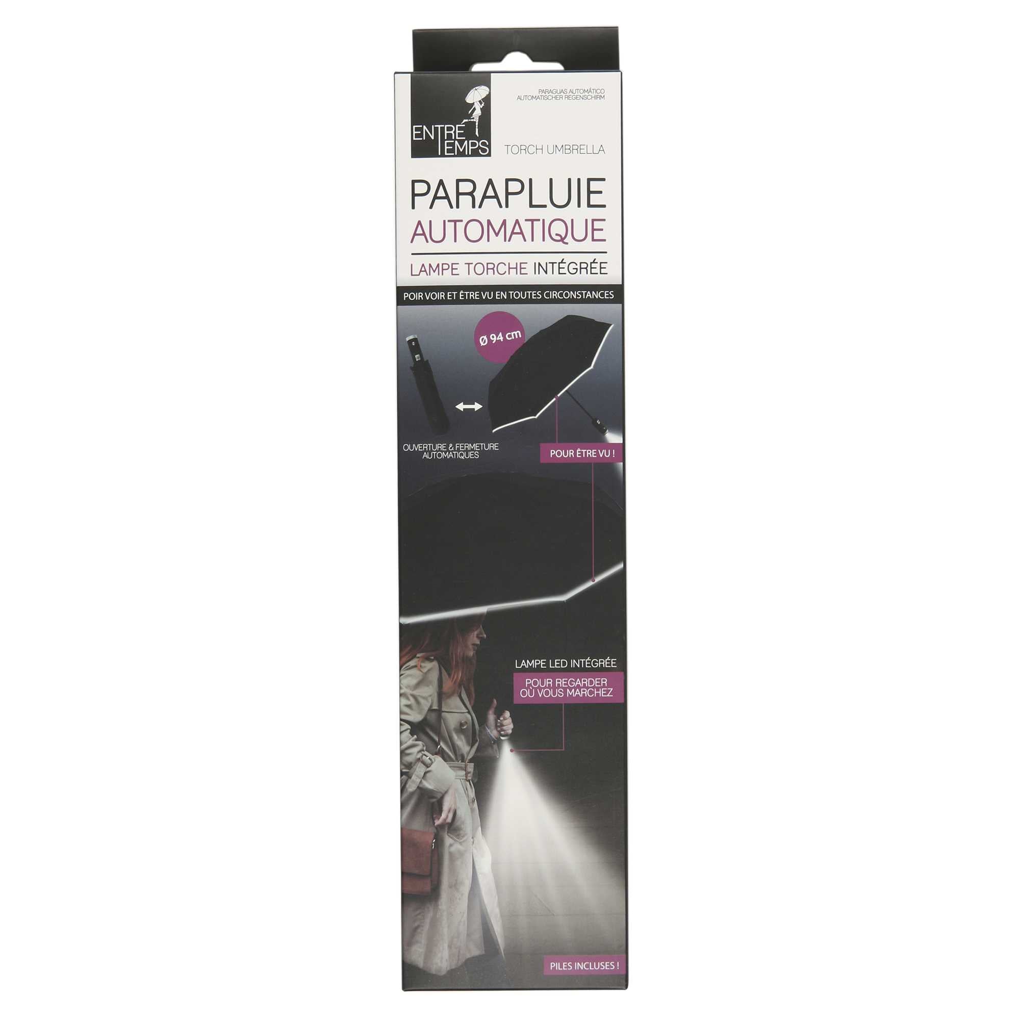 PARAPLUIE TORCHE OUVERTURE ET FERMETURE AUTO