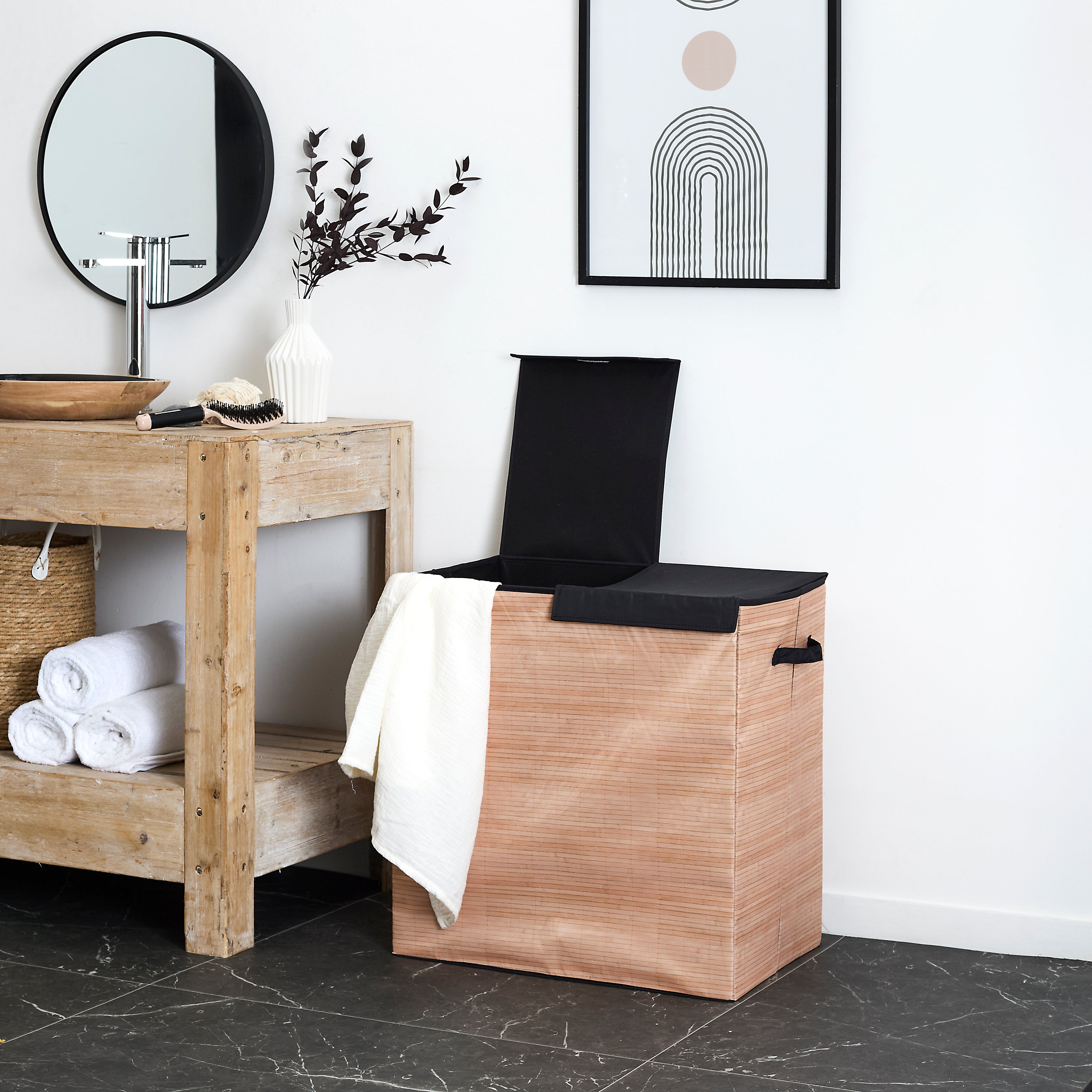 PANIER A LINGE DOUBLE 58X35X58CM