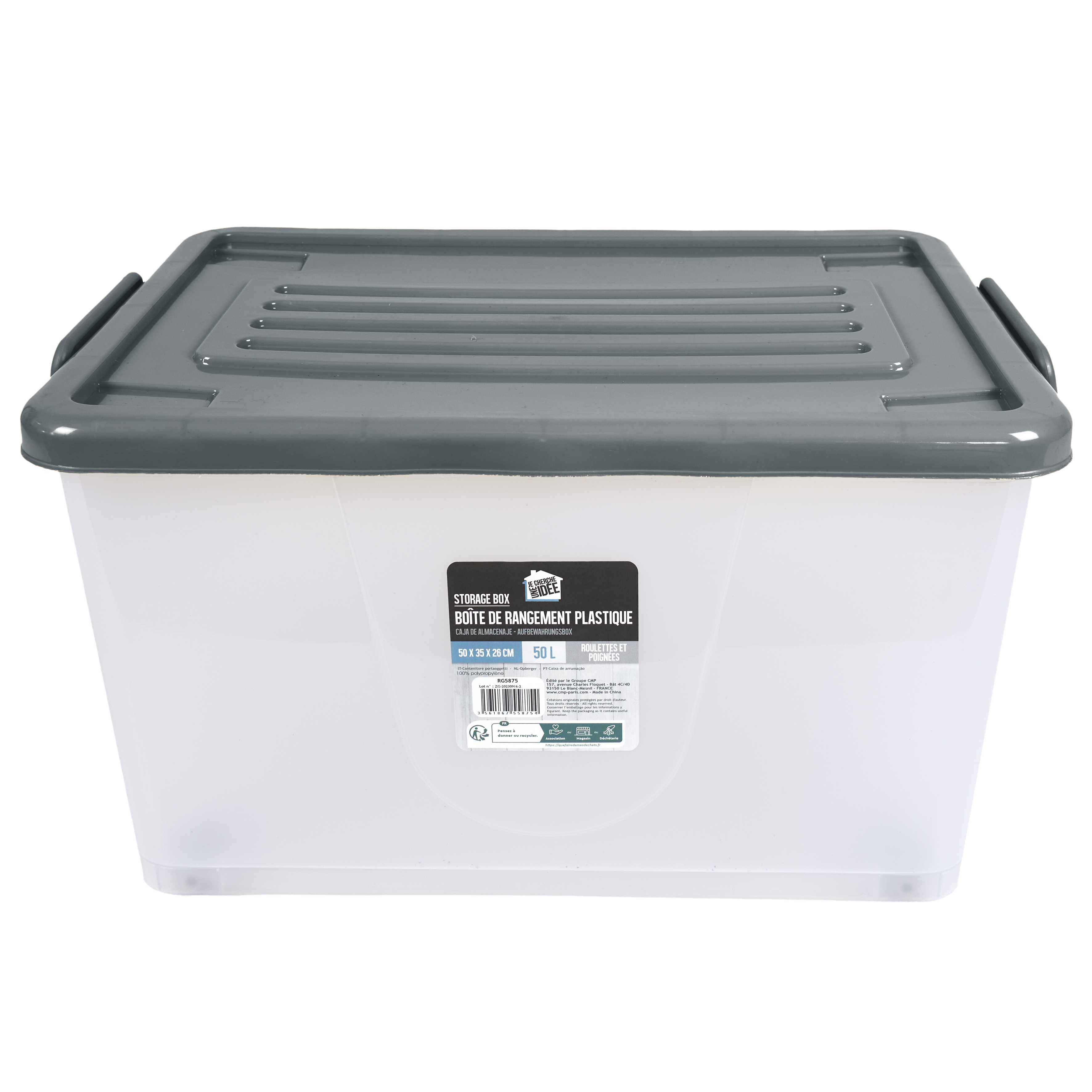 BOITE DE RANGEMENT PLASTIQUE 50L