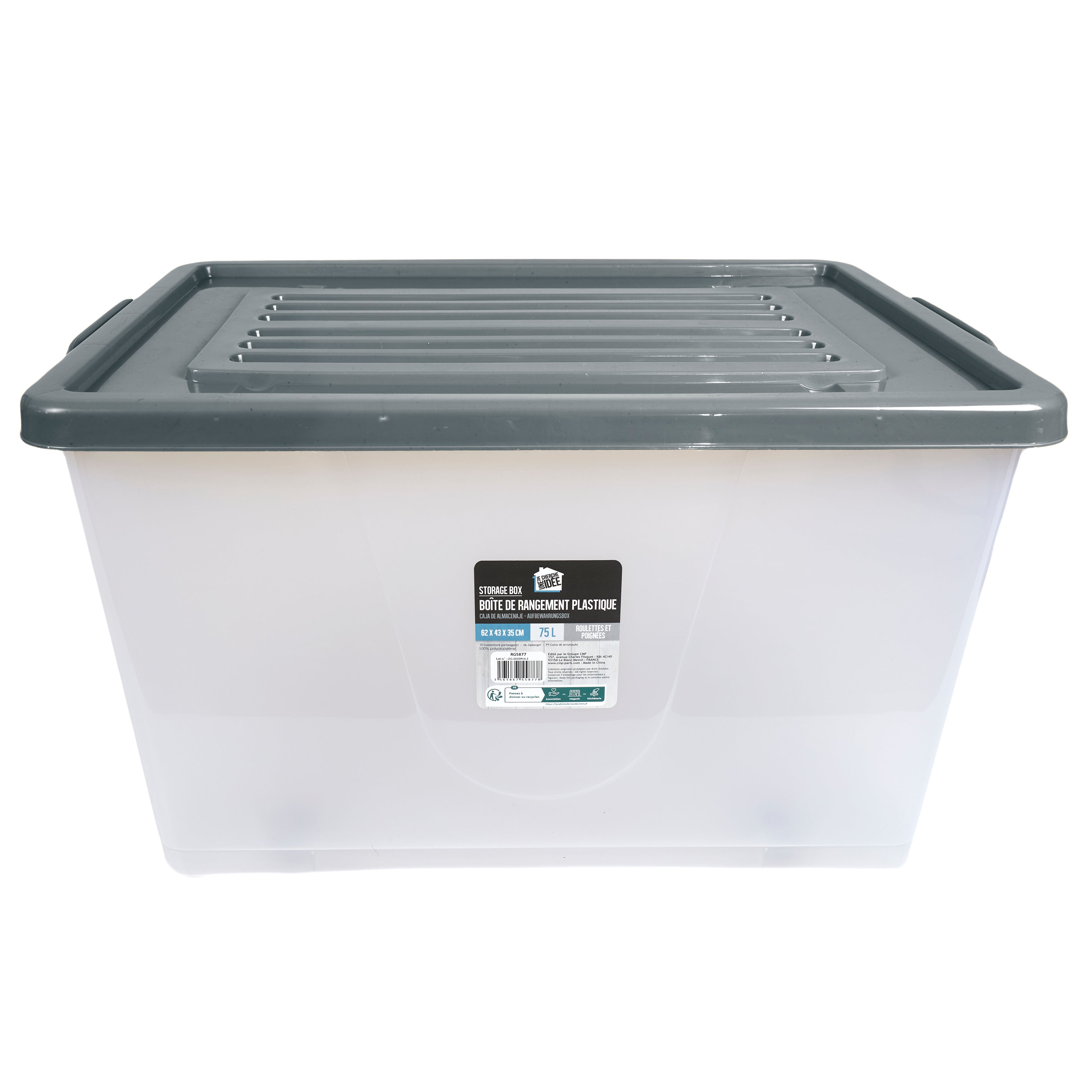 BOITE DE RANGEMENT PLASTIQUE 75L