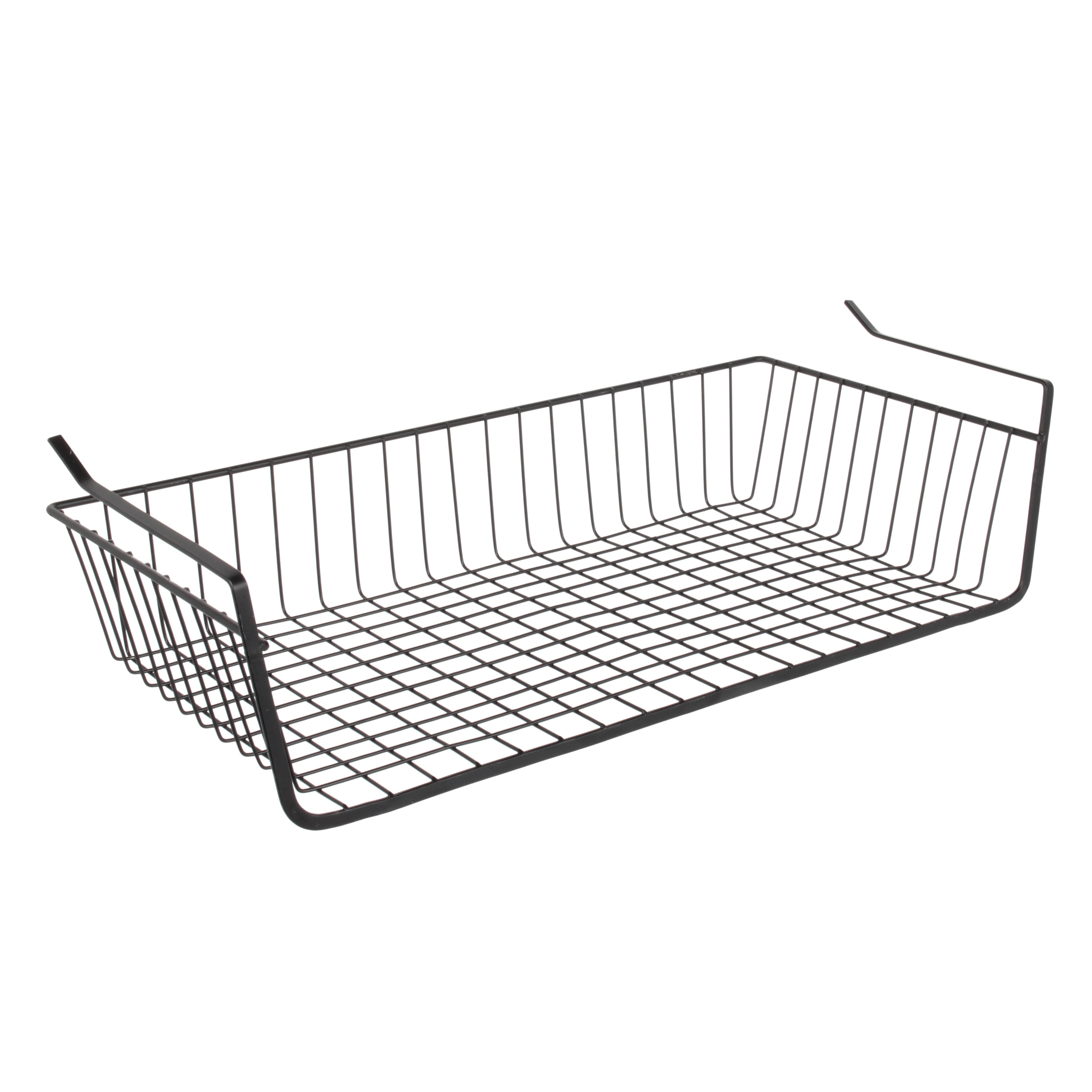 PANIER SUSPENDU METAL FILAIRE NOIR 56X14X26CM