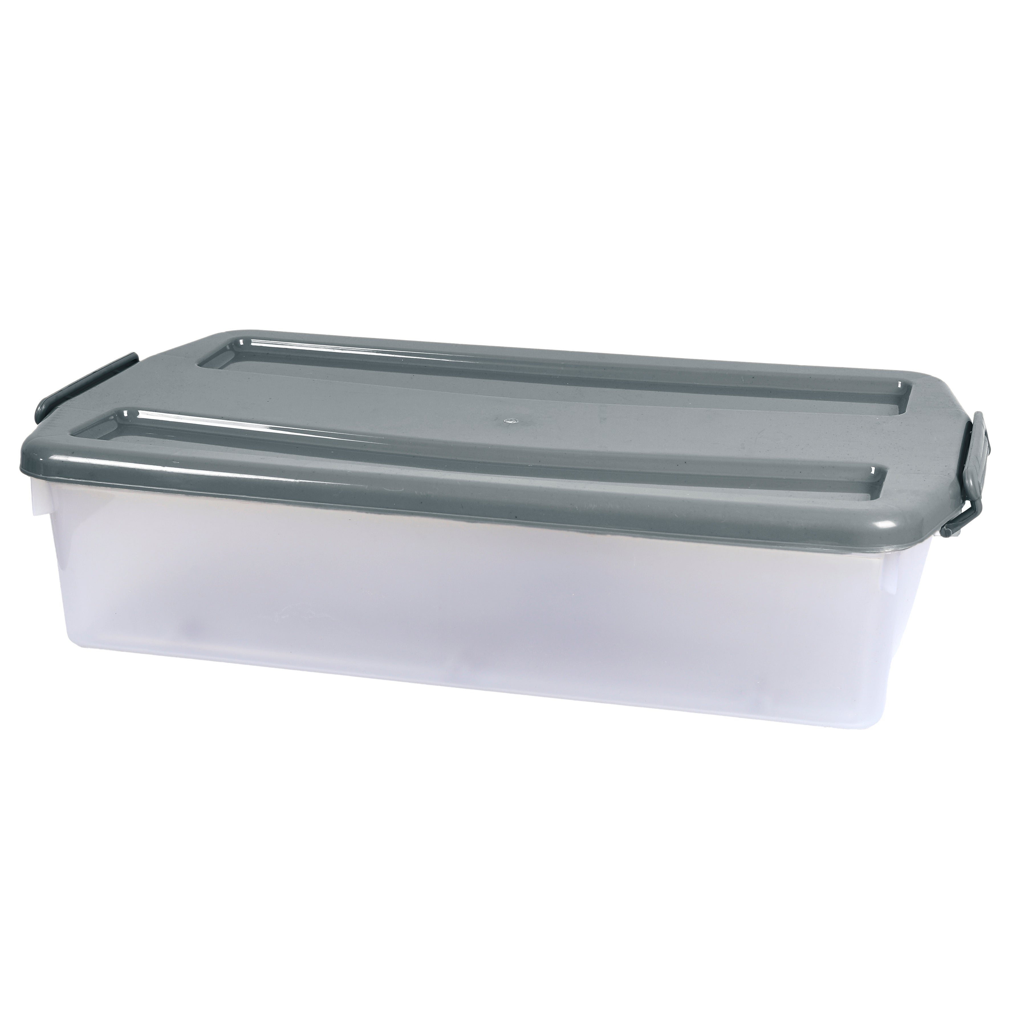BOITE DE RANGEMENT PLASTIQUE DESSOUS DE LIT 45L