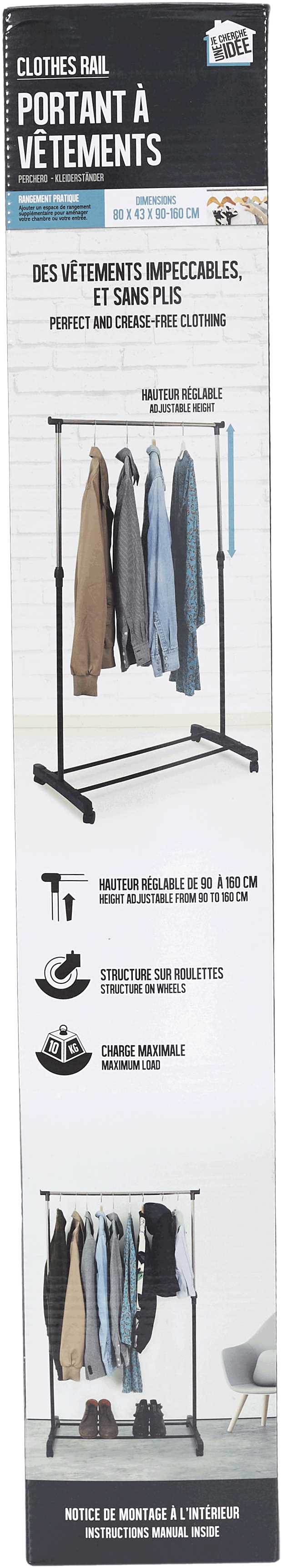 PORTANT METAL ROULETTE 80X43X160CM