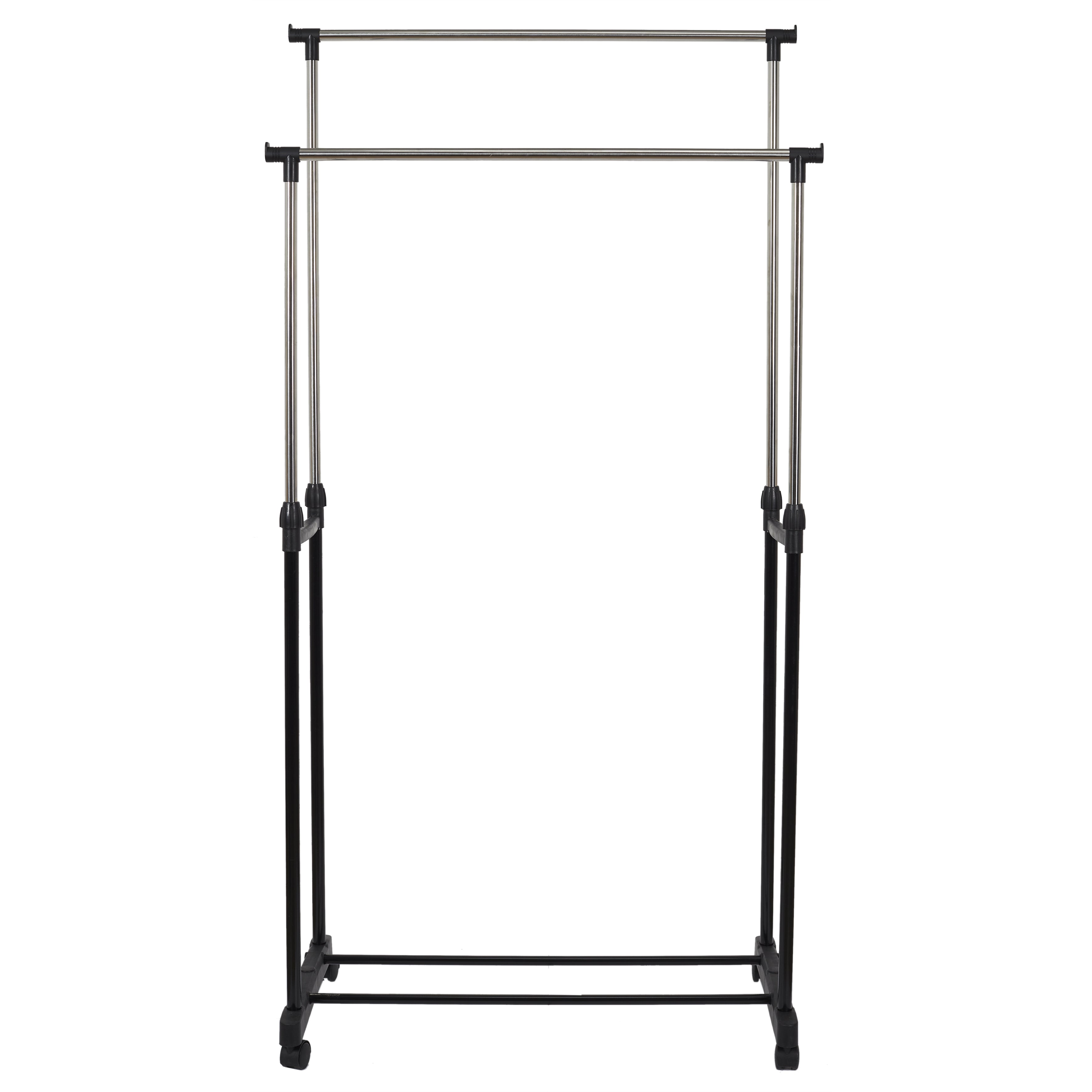 PORTANT METAL ROULETTE DOUBLE 80X43X160CM