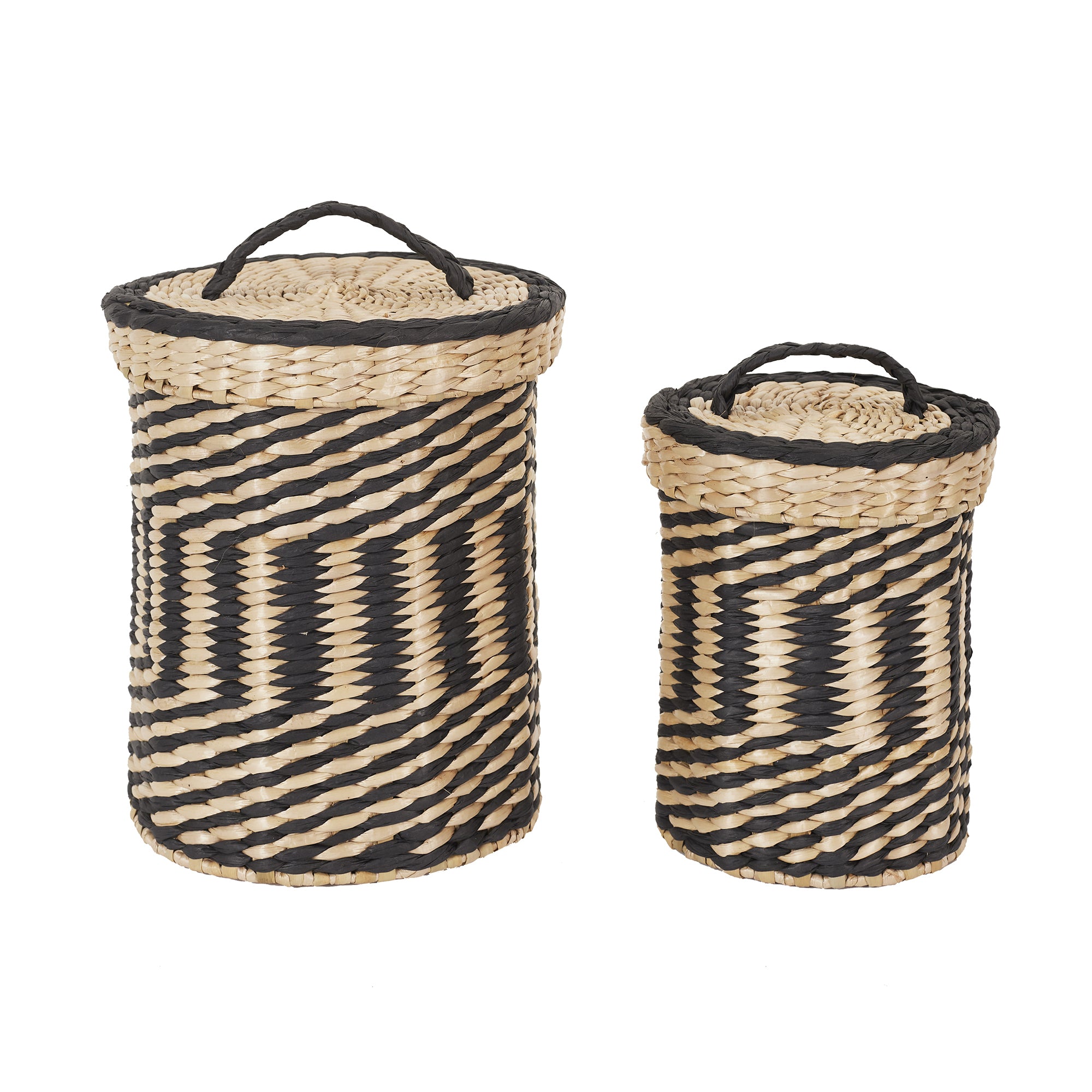 PANIER TRESSE AVEC COUVERCLE X2