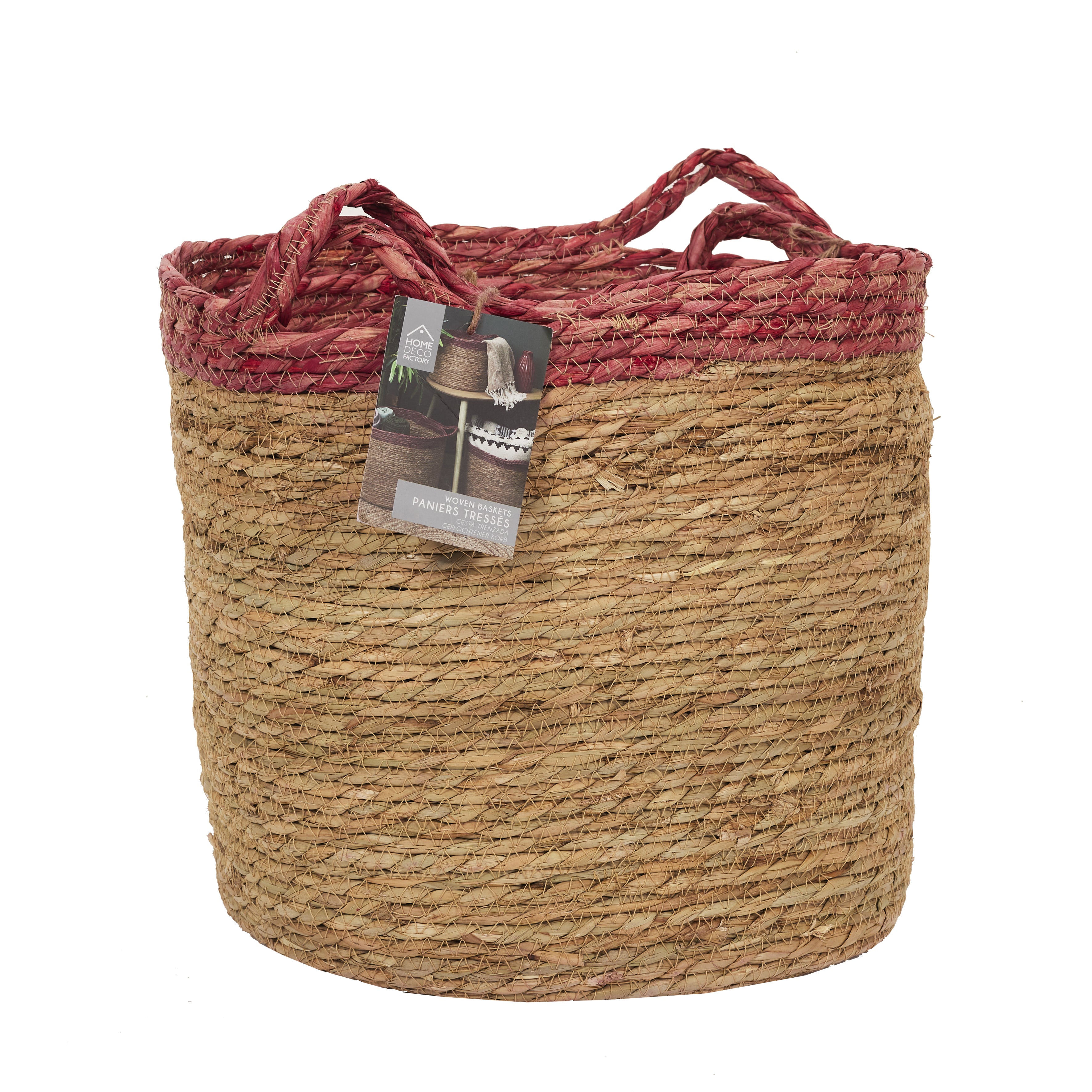PANIER TRESSE BICOLORE X3