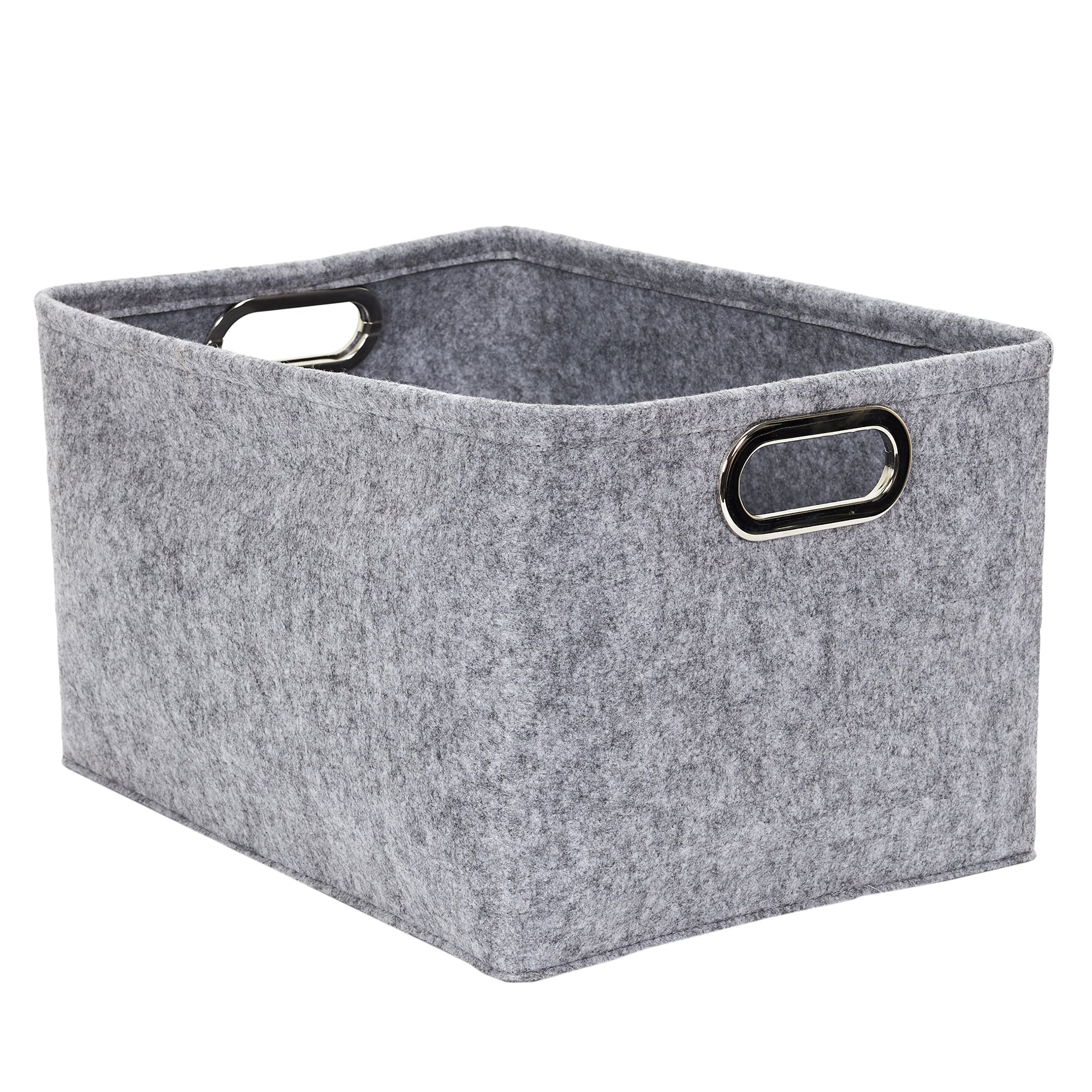 PANIER DE RANGEMENT CARRE ANSES METAL X2