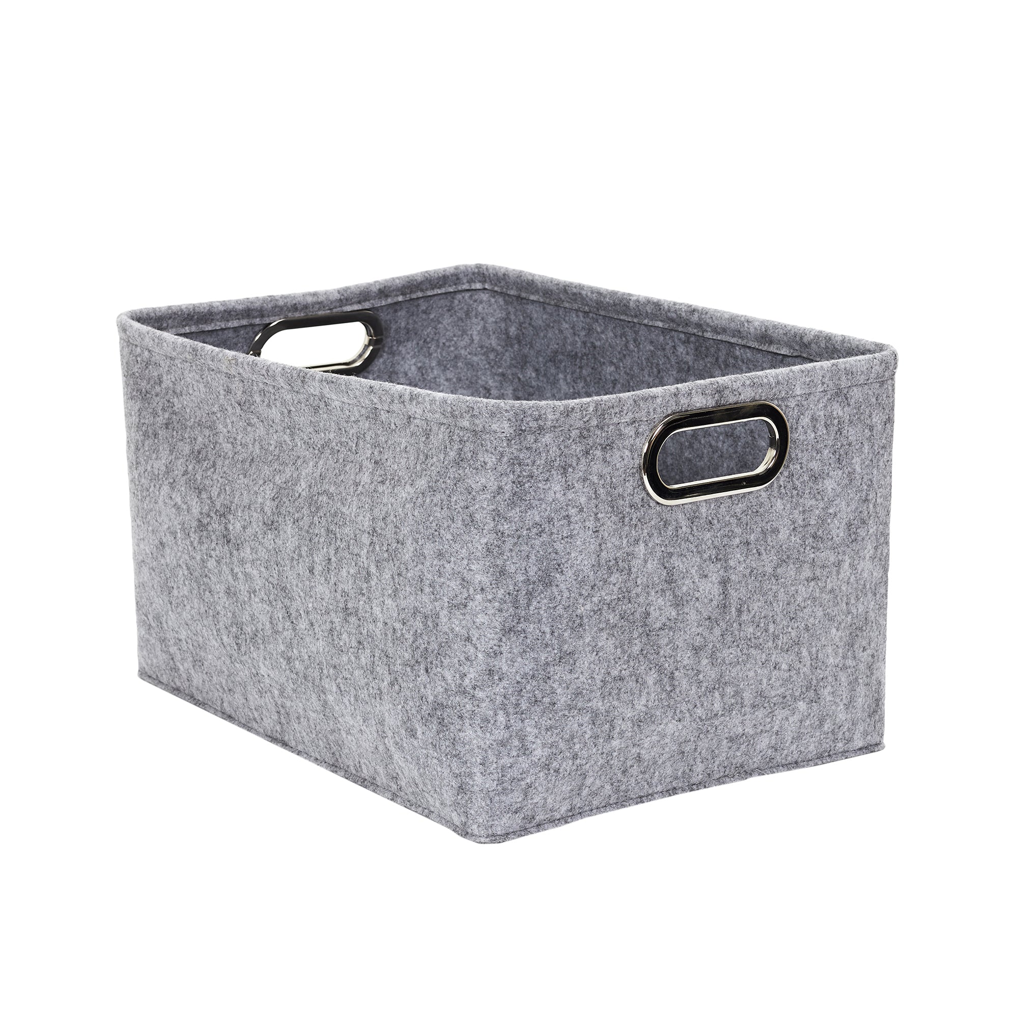 PANIER DE RANGEMENT CARRE ANSES METAL X2