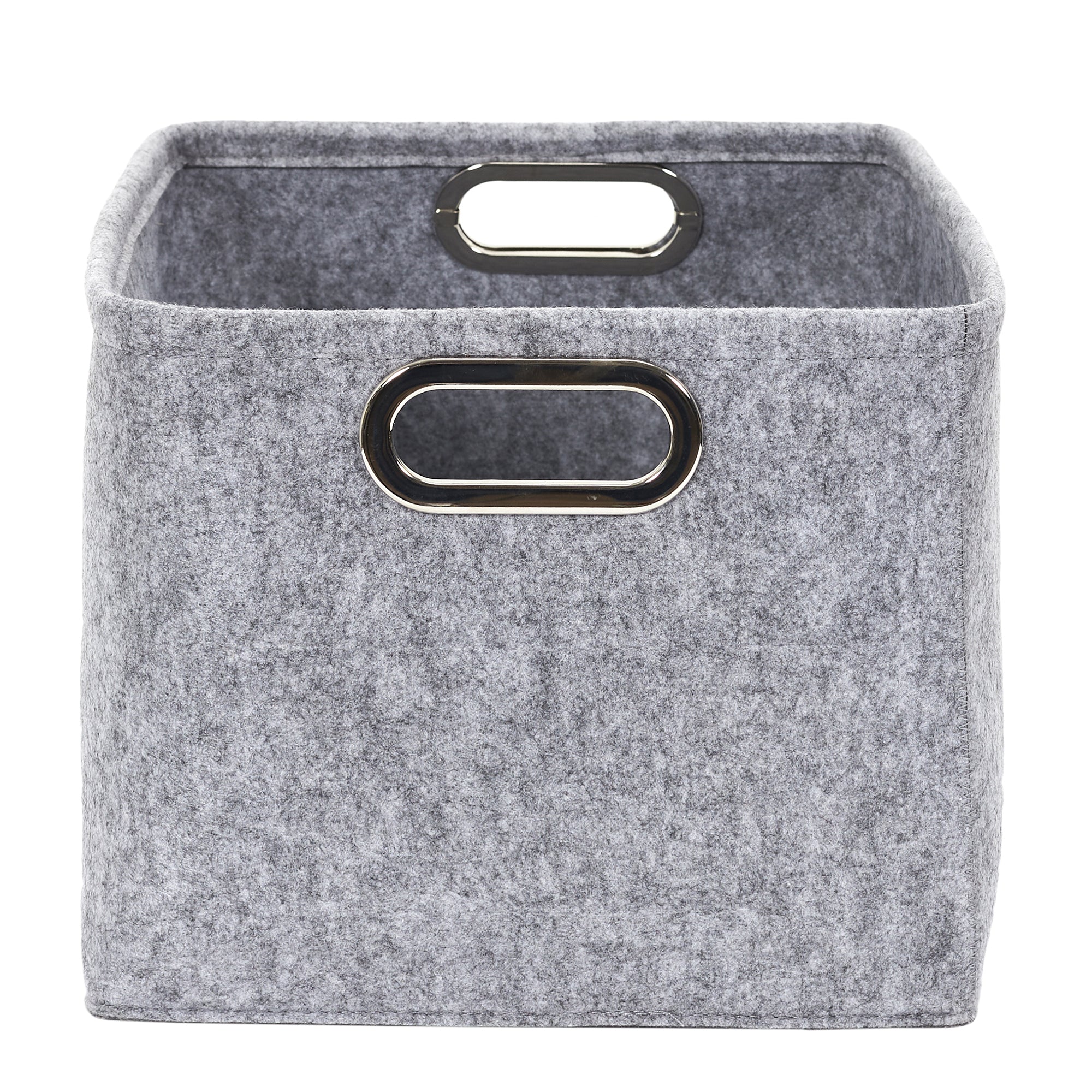 PANIER DE RANGEMENT CARRE ANSES METAL X2