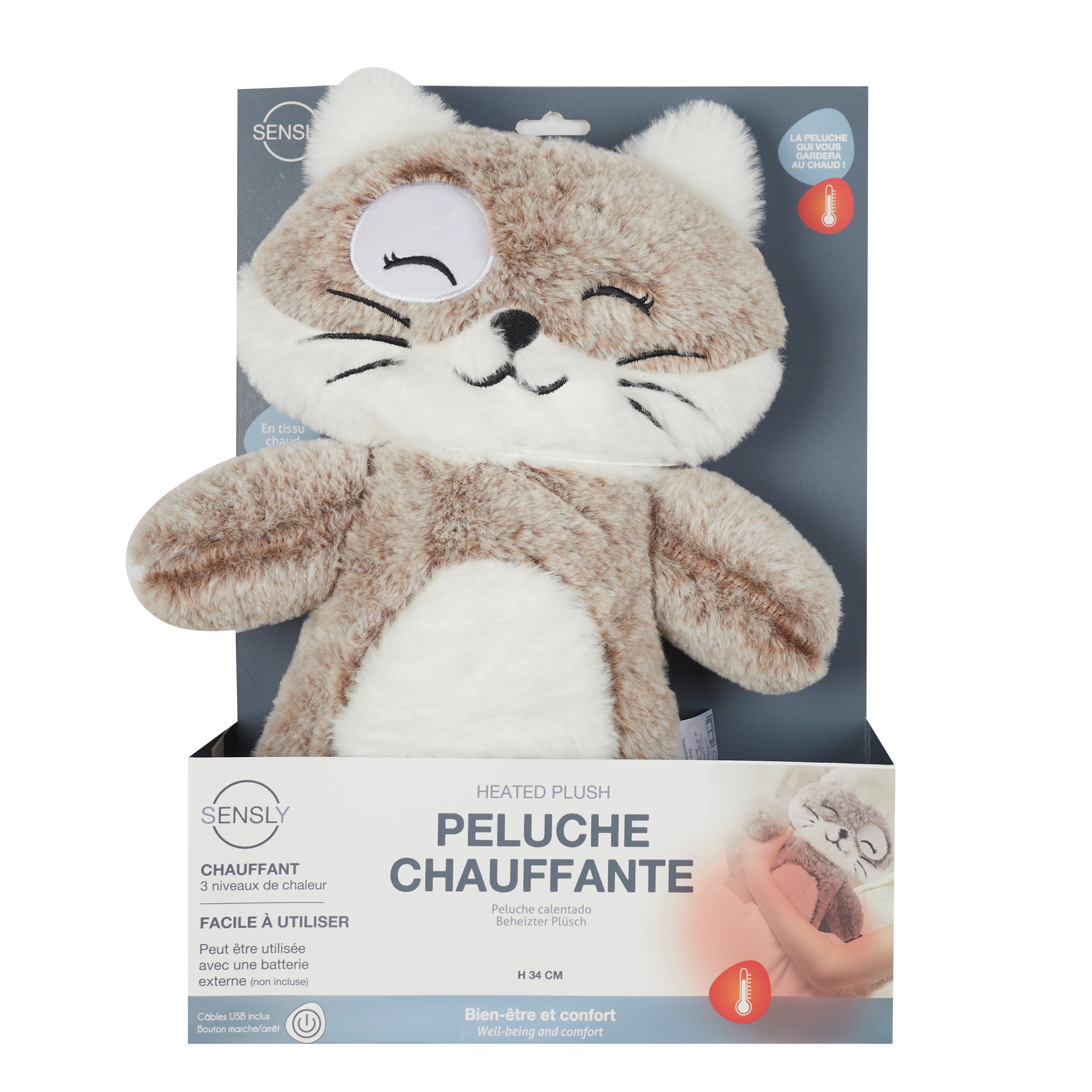 PELUCHE CHAUFFANTE FLUFFY USB