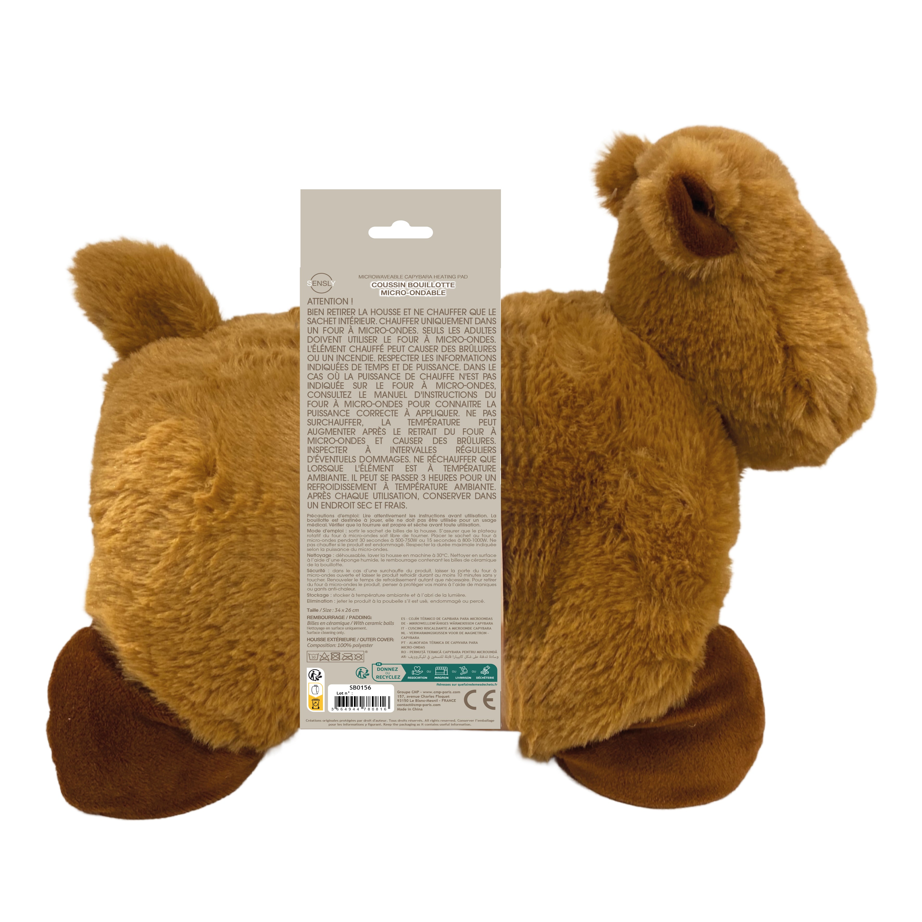 BOUILLOTTE COUSSIN MICRO ONDABLE CAPYBARA