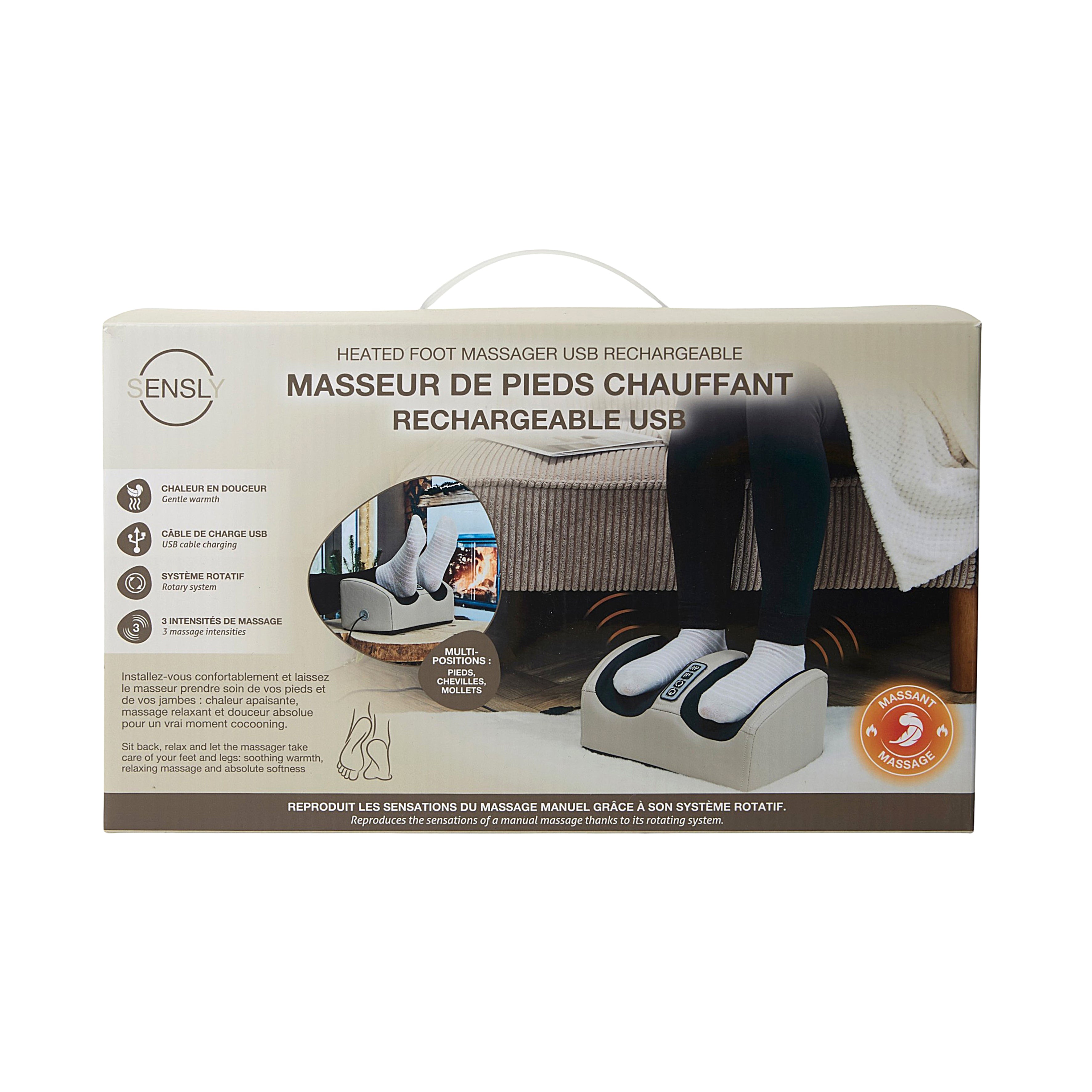 MASSEUR DE PIEDS CHAUFFANT USB