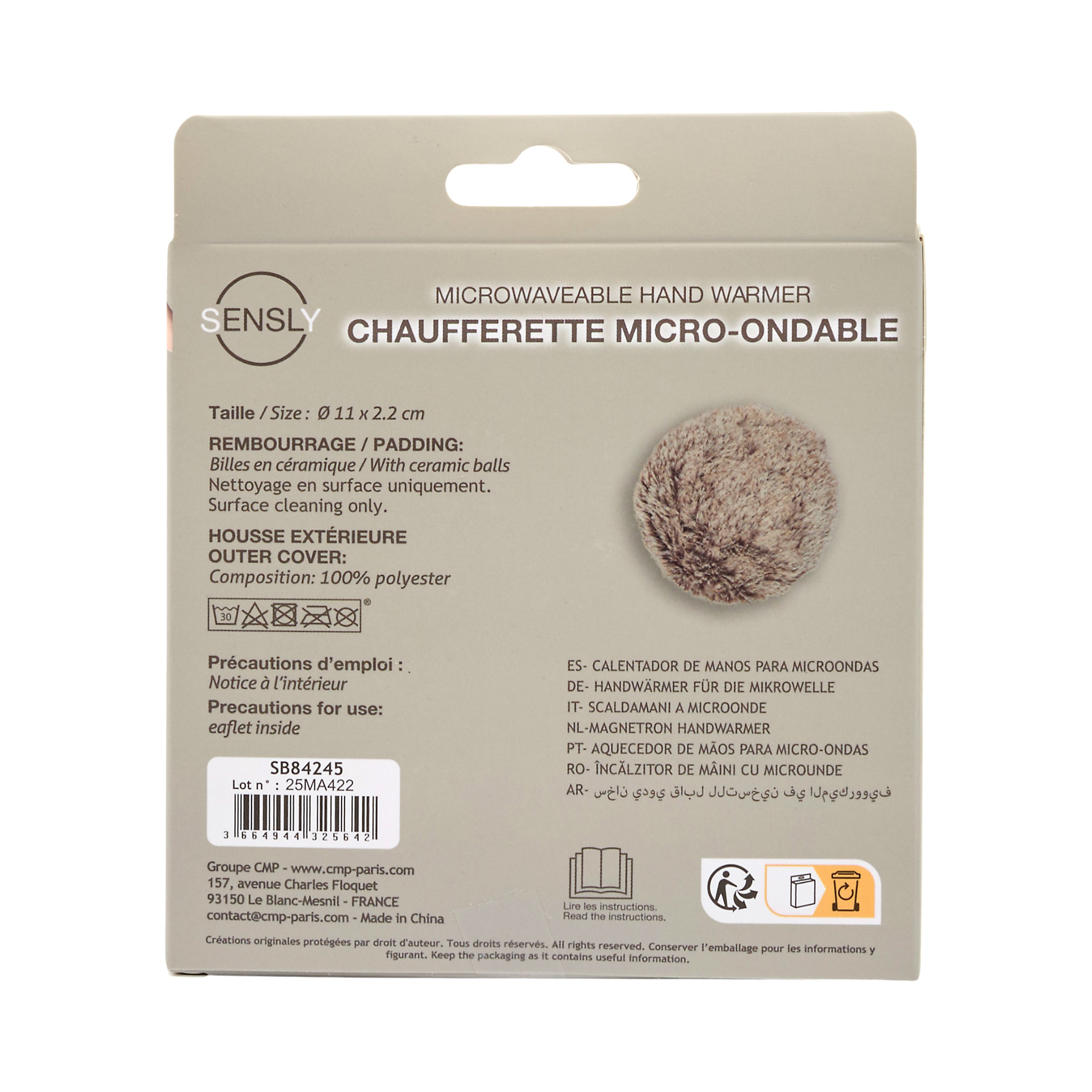 CHAUFFERETTE BILLES DE CERAMIQUE MICRO ONDABLE