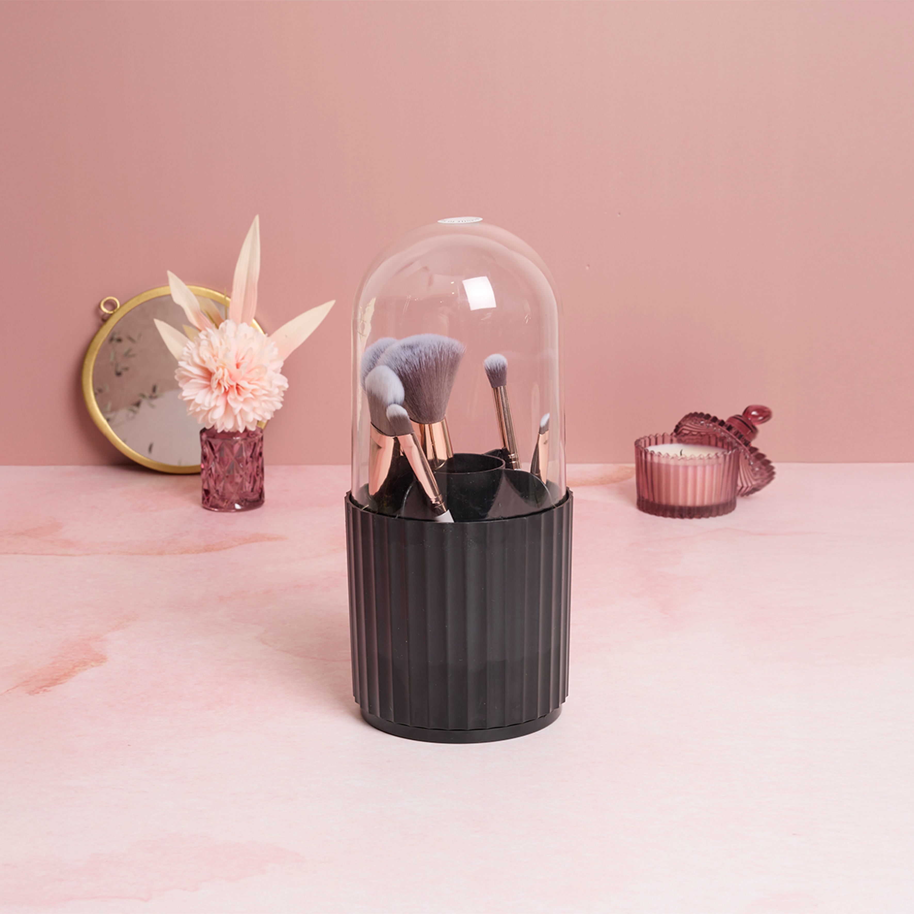 PINCEAUX MAQUILLAGE X6 AVEC RANGEMENT ROTATIF